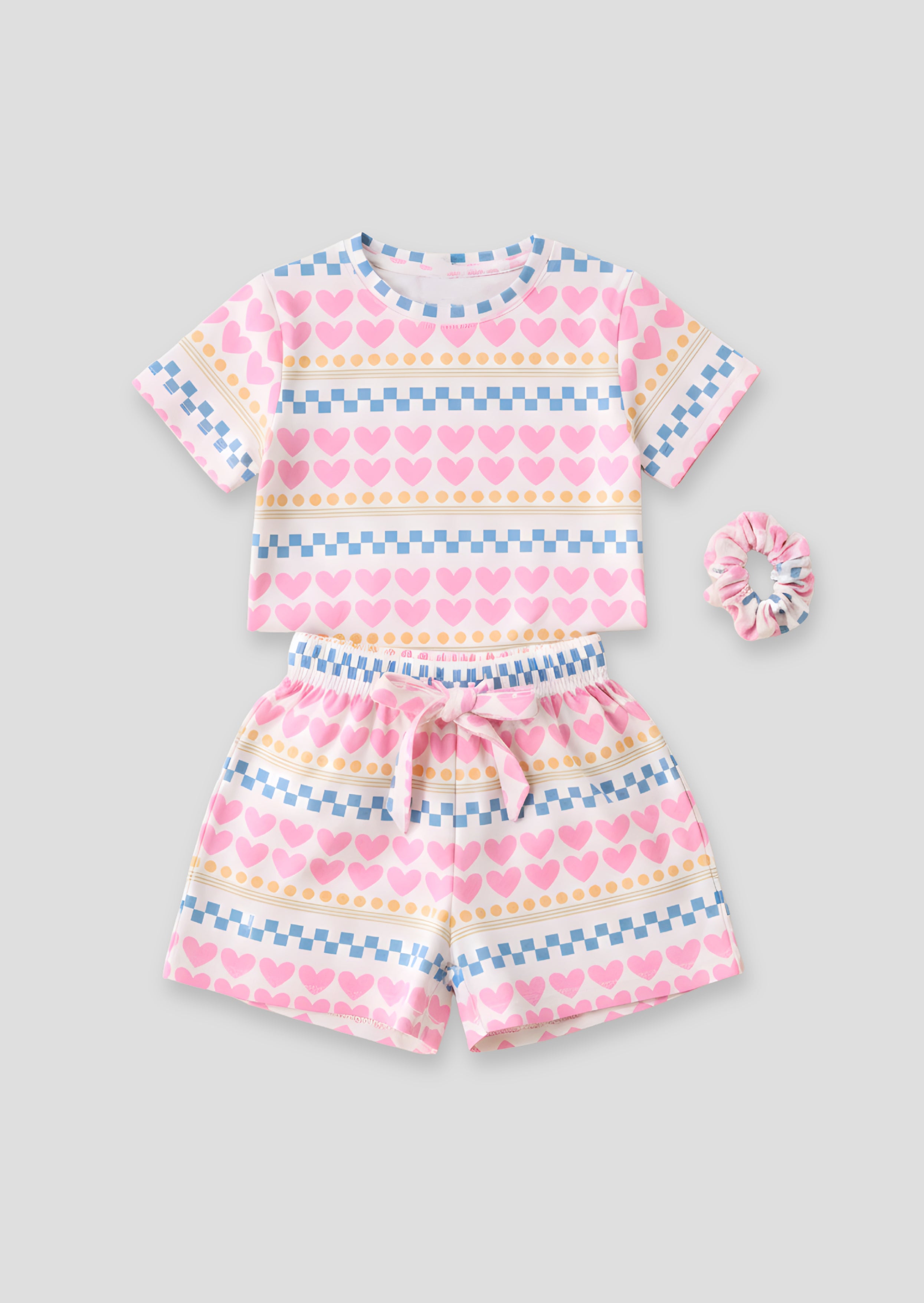 Dana Pink Heart Print Short PJs