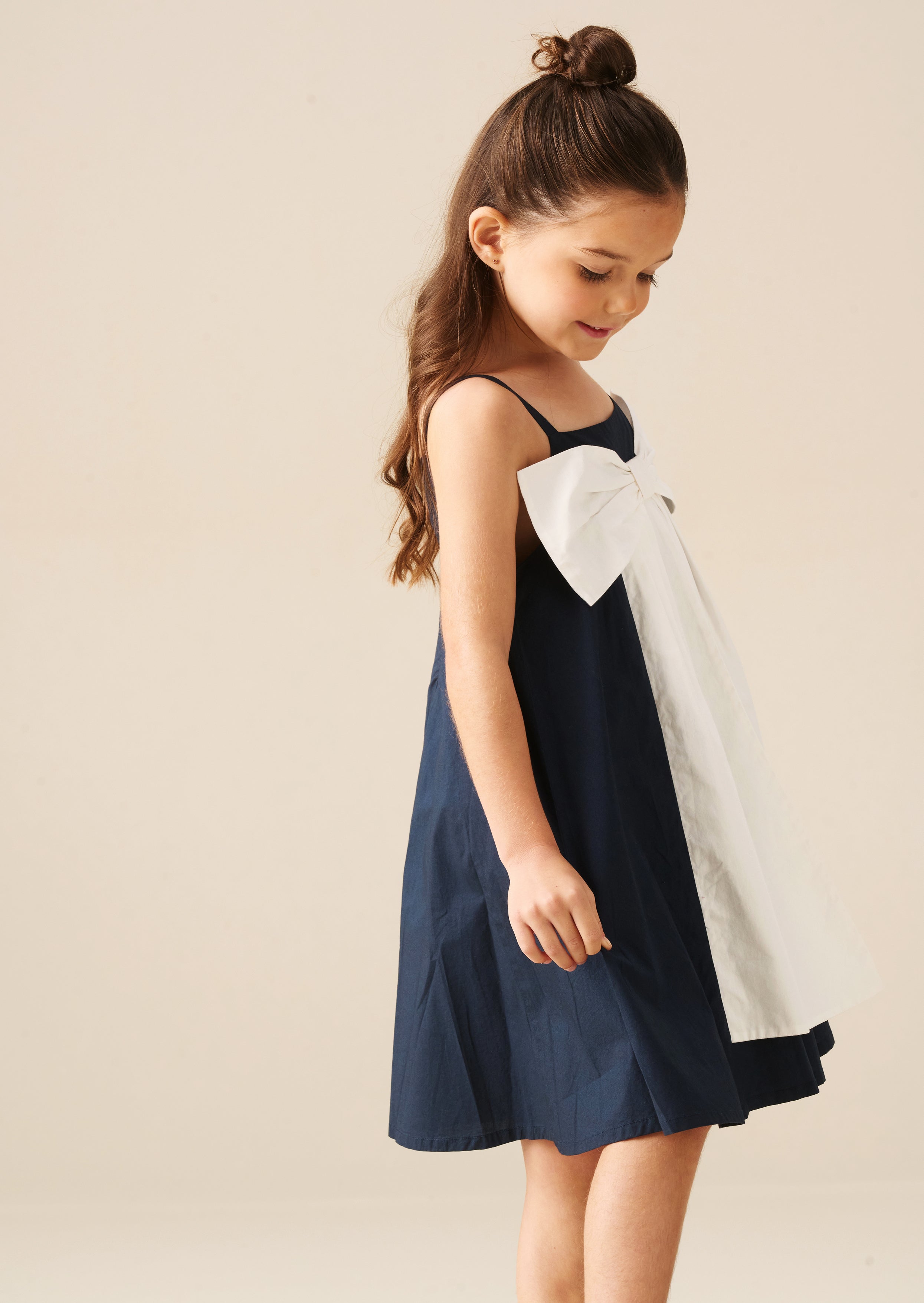 Libby Navy Bow Front Dress