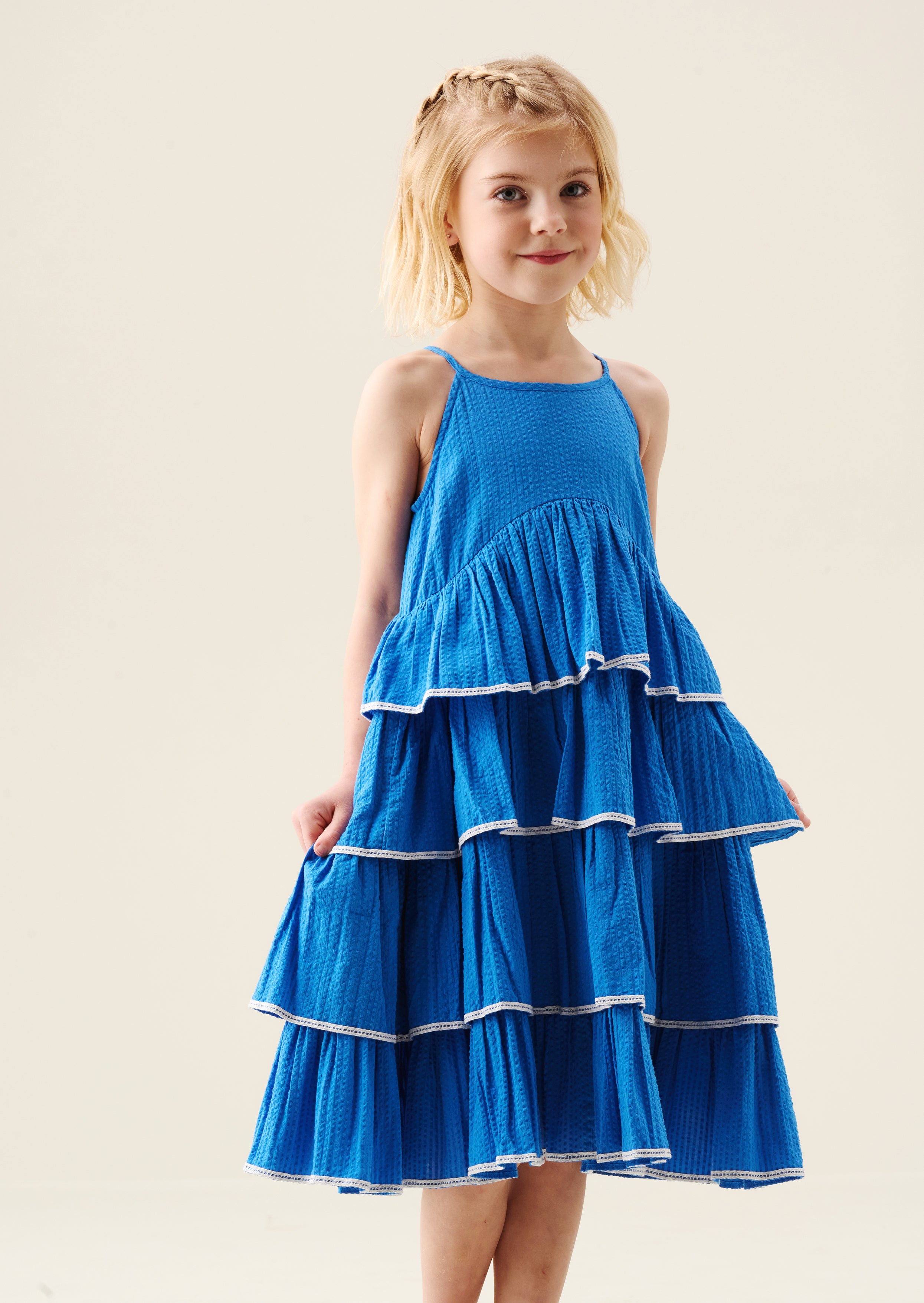 Lois Tiered Seersucker Dress