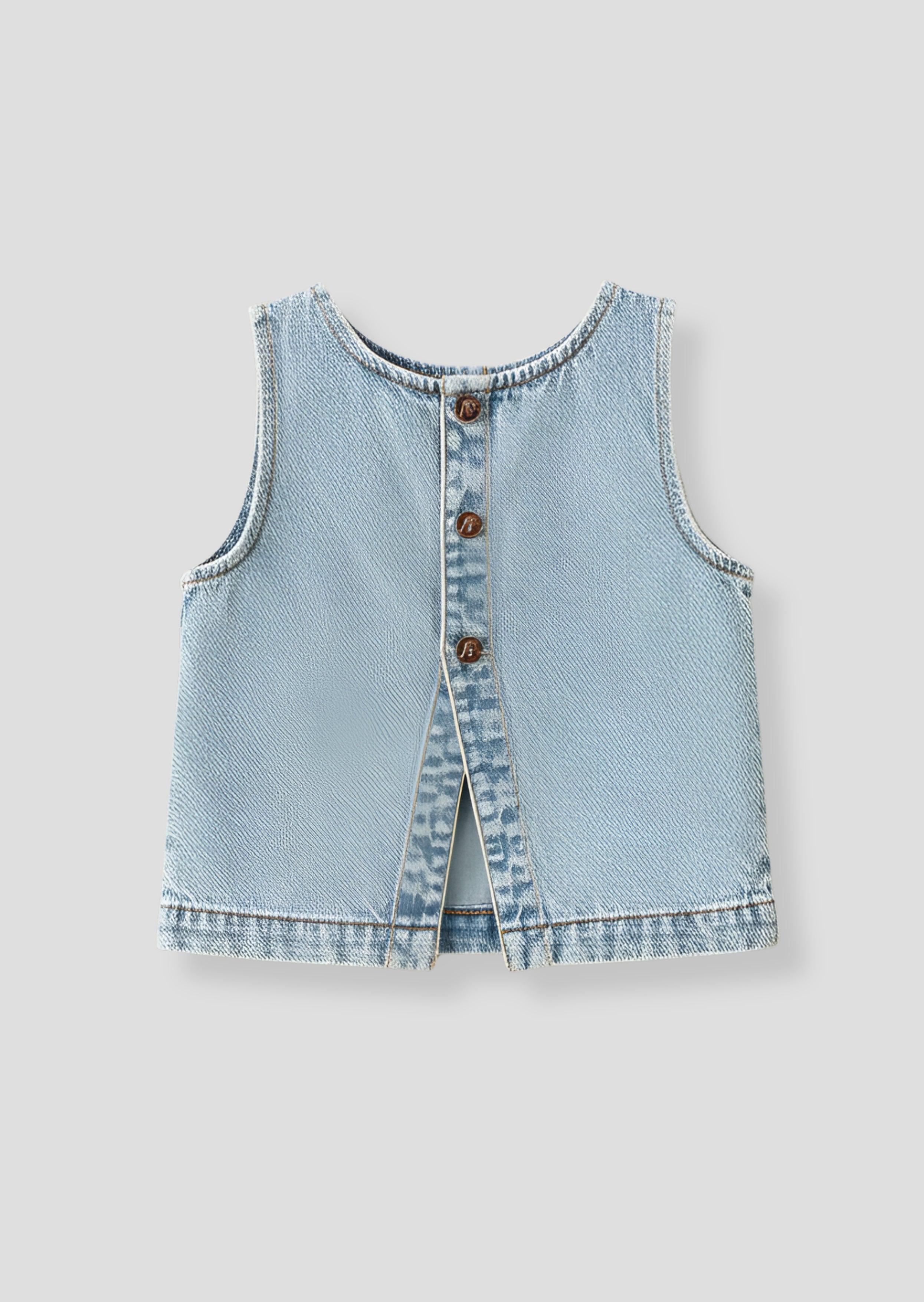 חולצת עליונית מבד ג'ינס סיינה