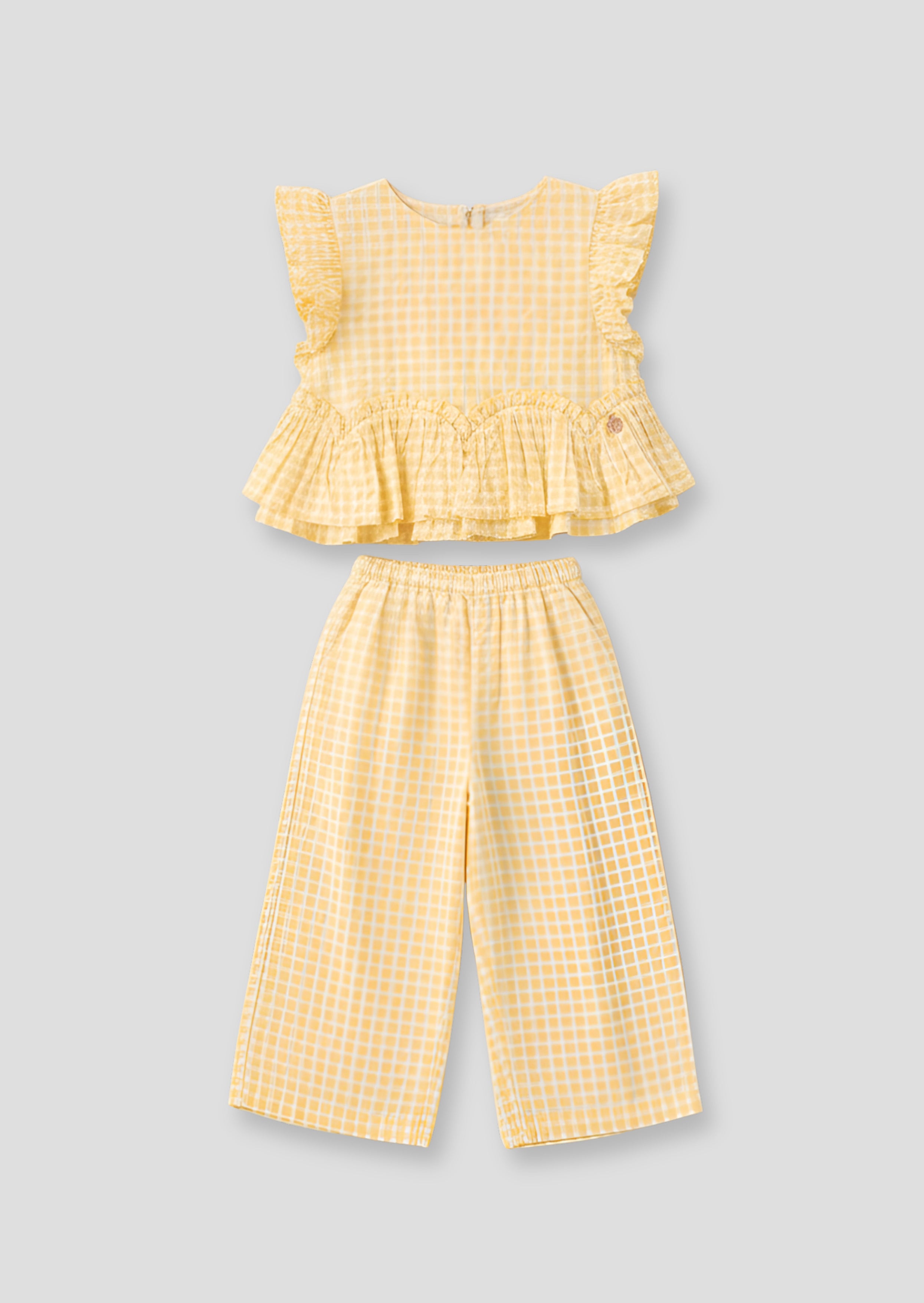 Lottie Gingham Top And Cropped Trousers