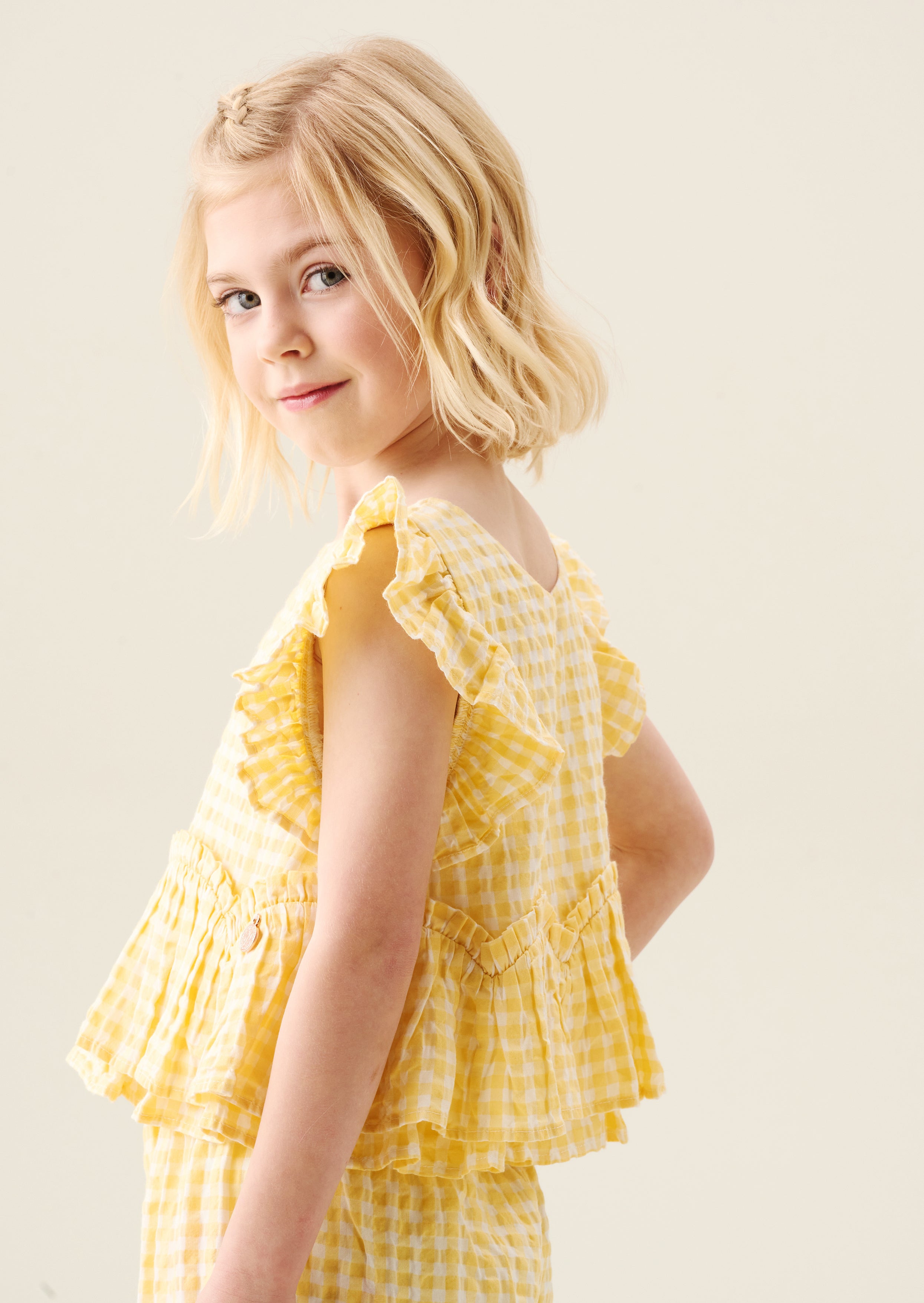 Lottie Gingham Top And Cropped Trousers