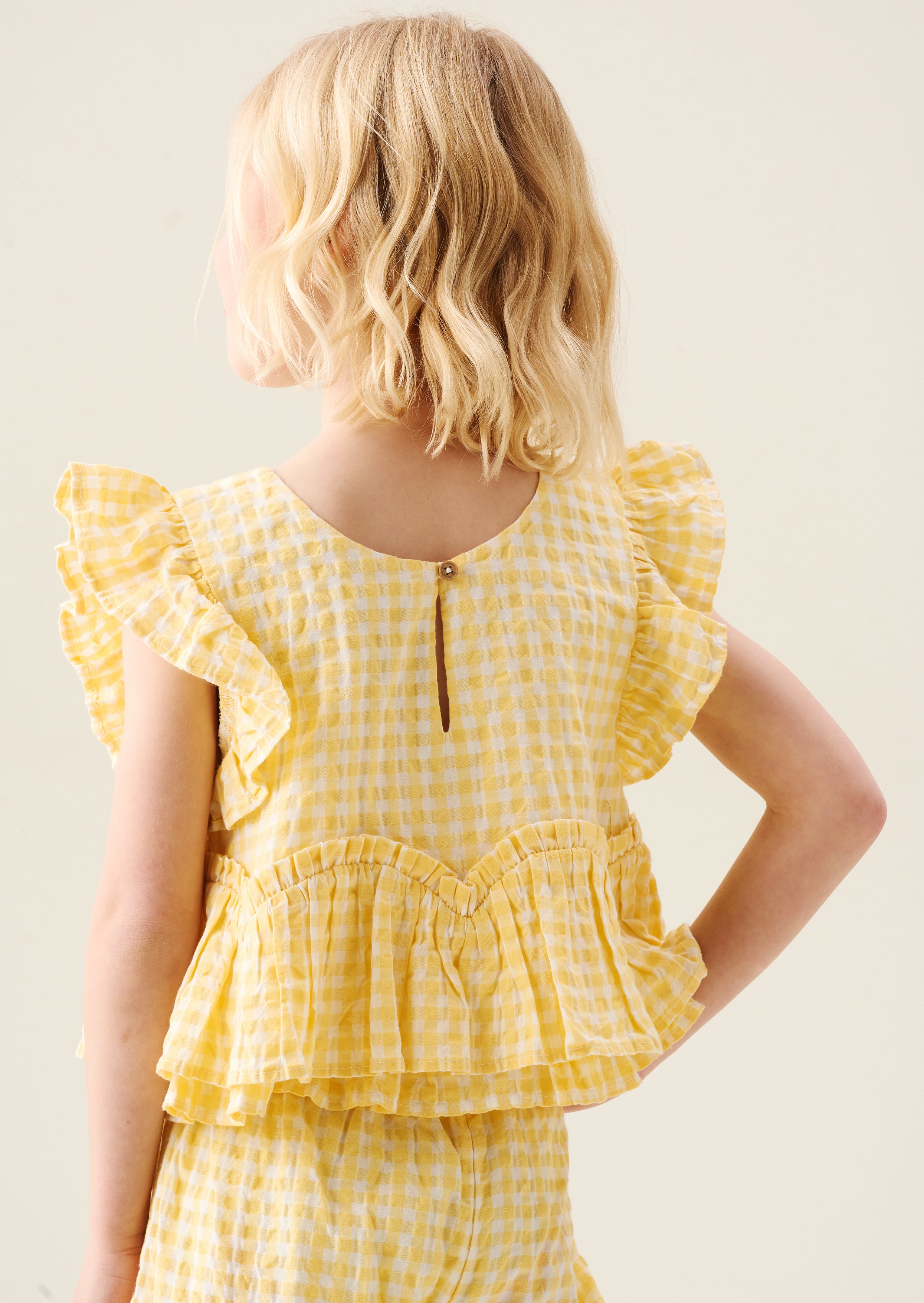 Lottie Gingham Top And Cropped Trousers