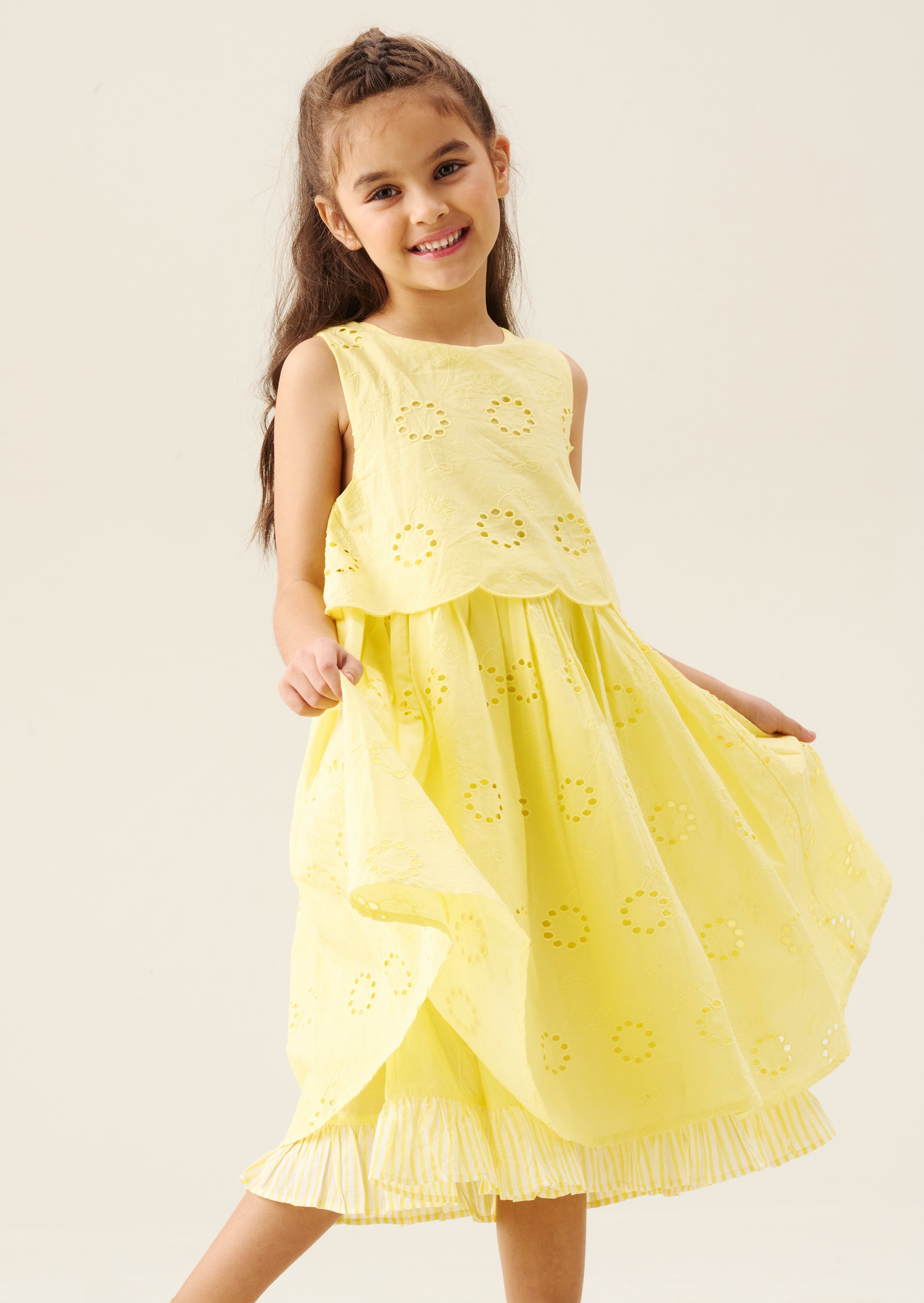 Natalie Broderie Bow Back Dress