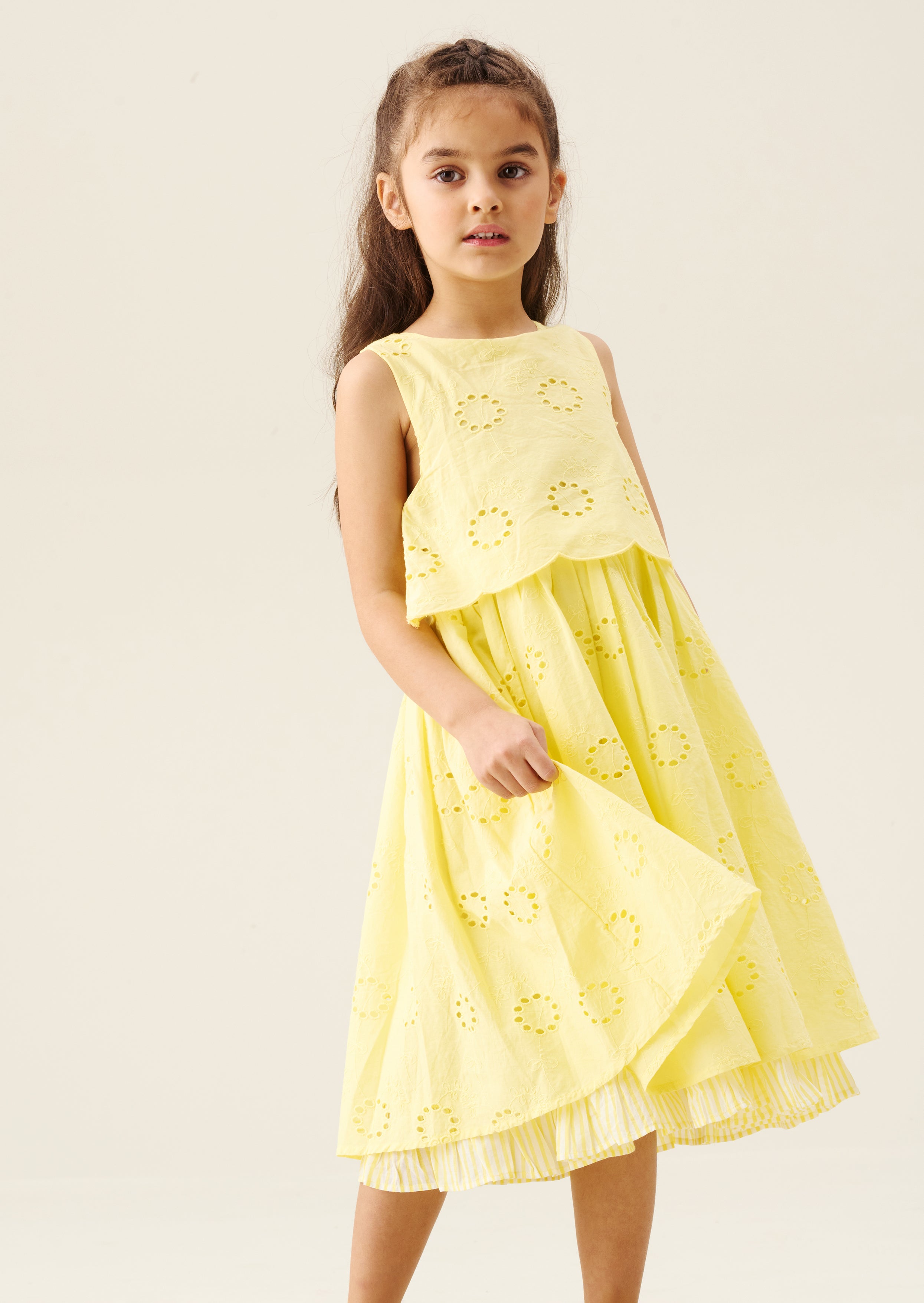 Natalie Broderie Bow Back Dress