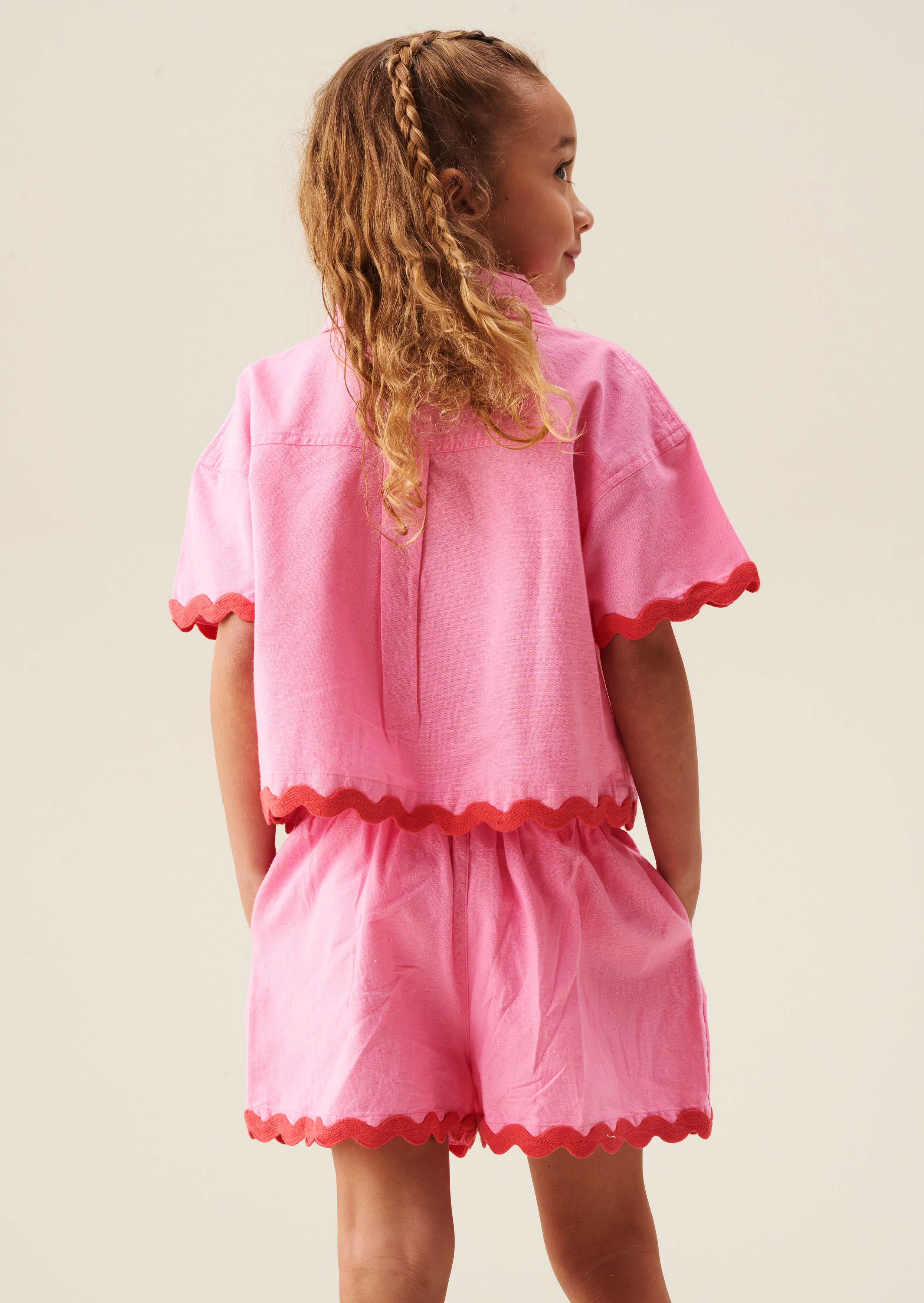 Brooke Zackenlitze Kurz- und Hemdset