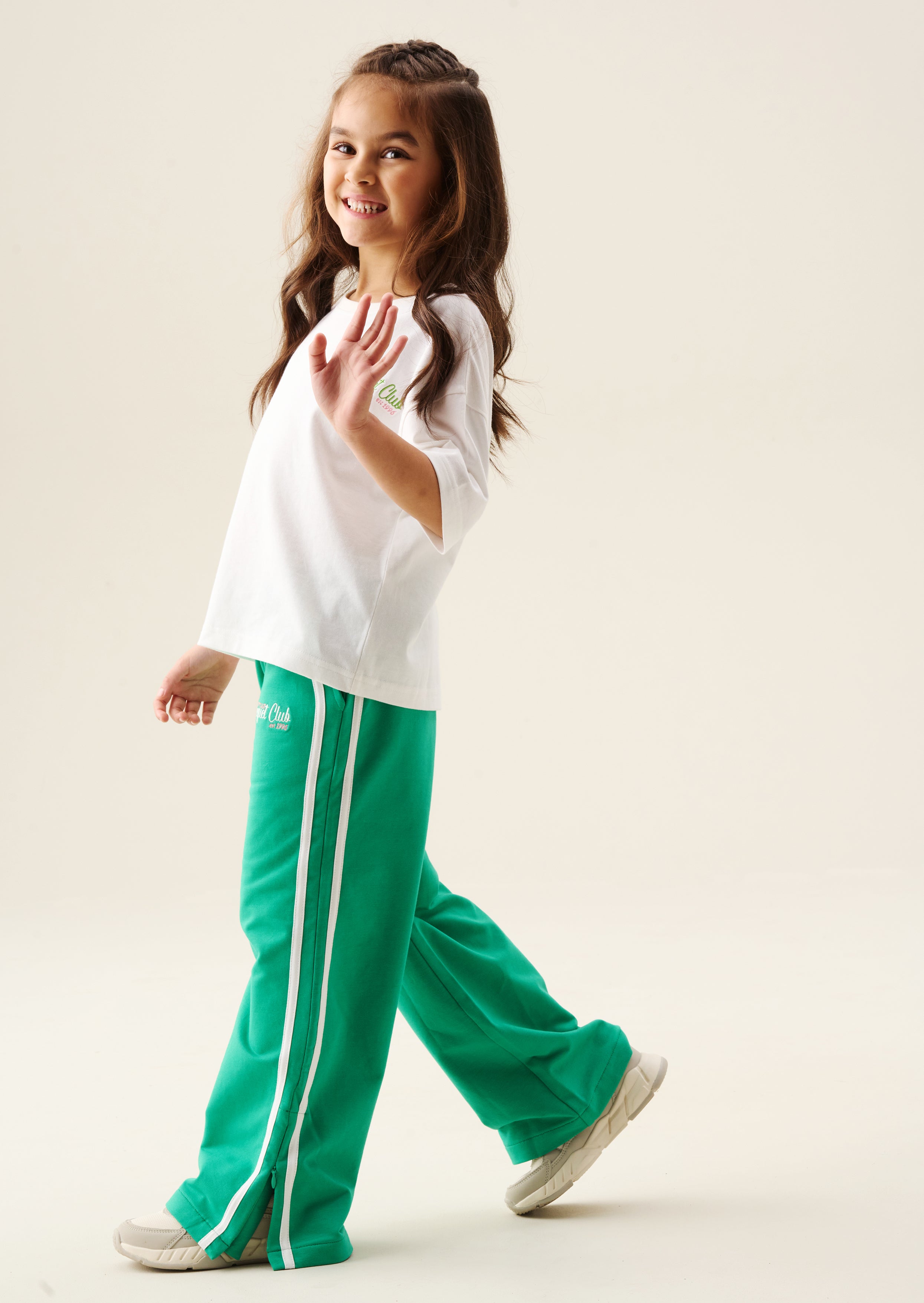 Ria Grün Weitbein-Jogger