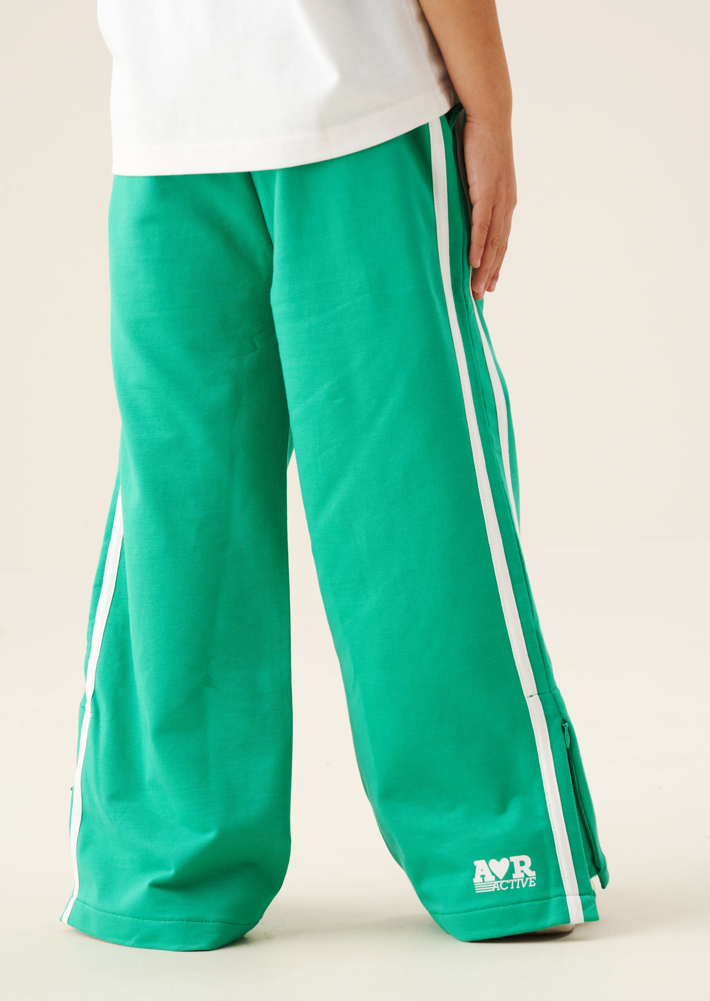 Jogger Ria Vert à Jambe Large