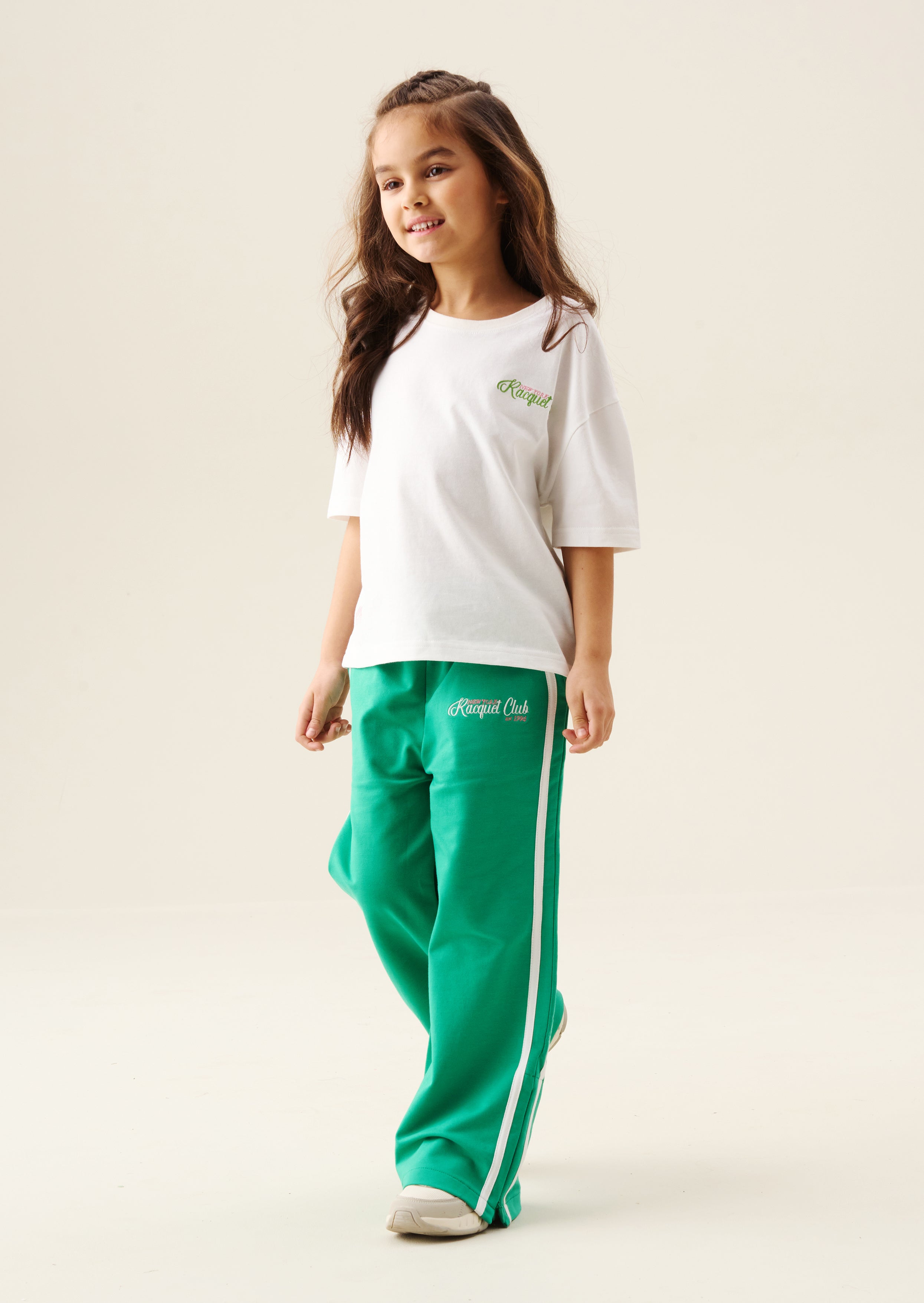 Jogger Ria Vert à Jambe Large