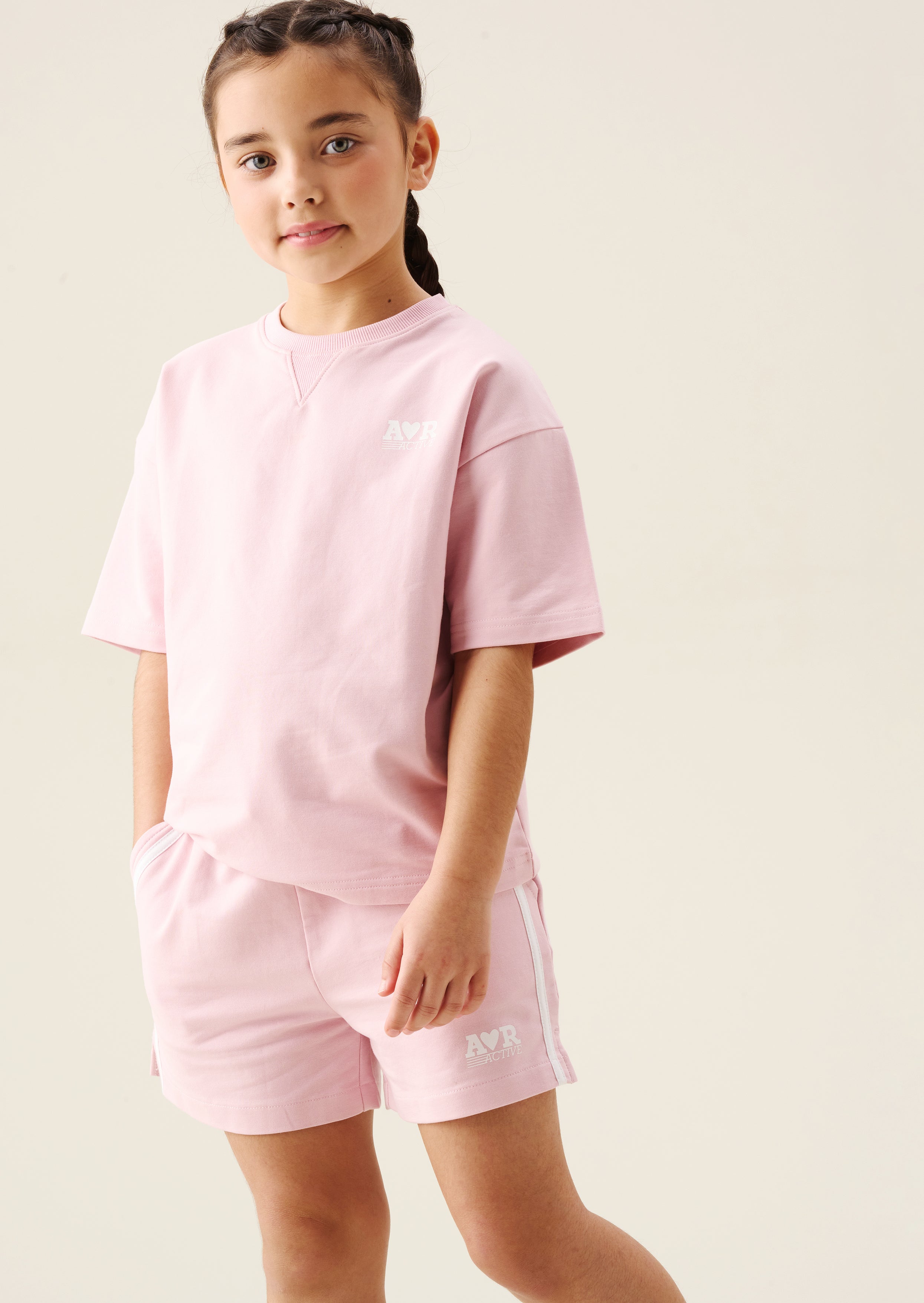 Romy Pink Boxy Short Sleeve Sweat