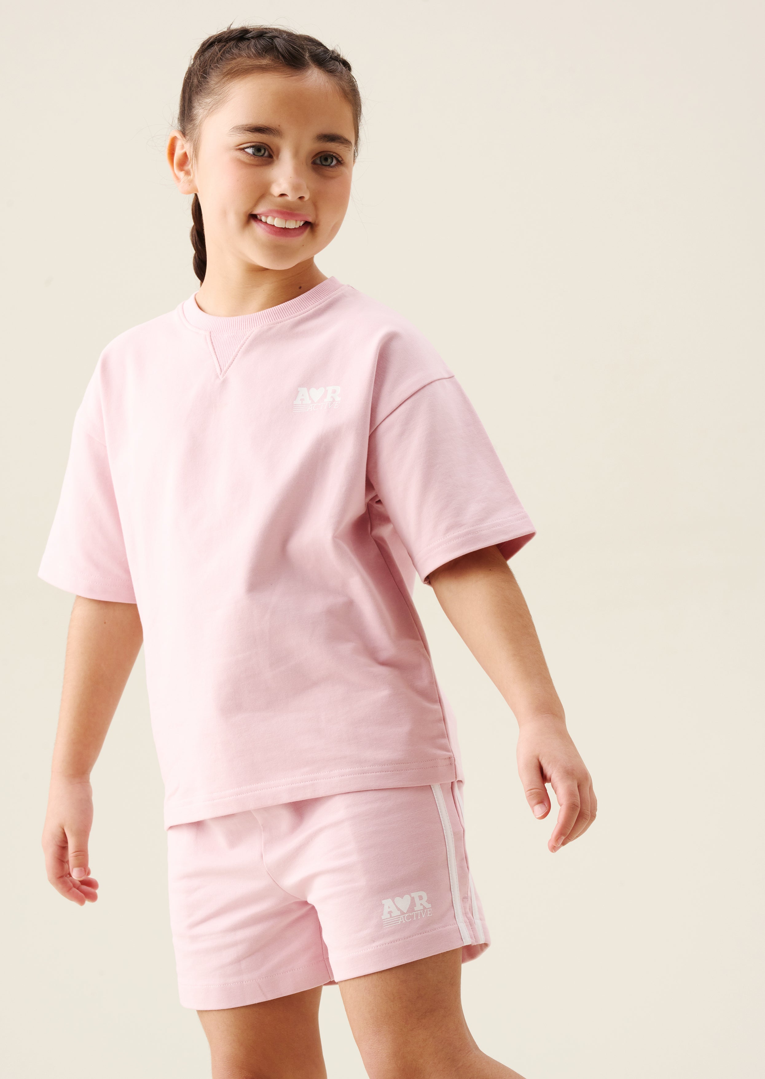Romy Pink Boxy Short Sleeve Sweat
