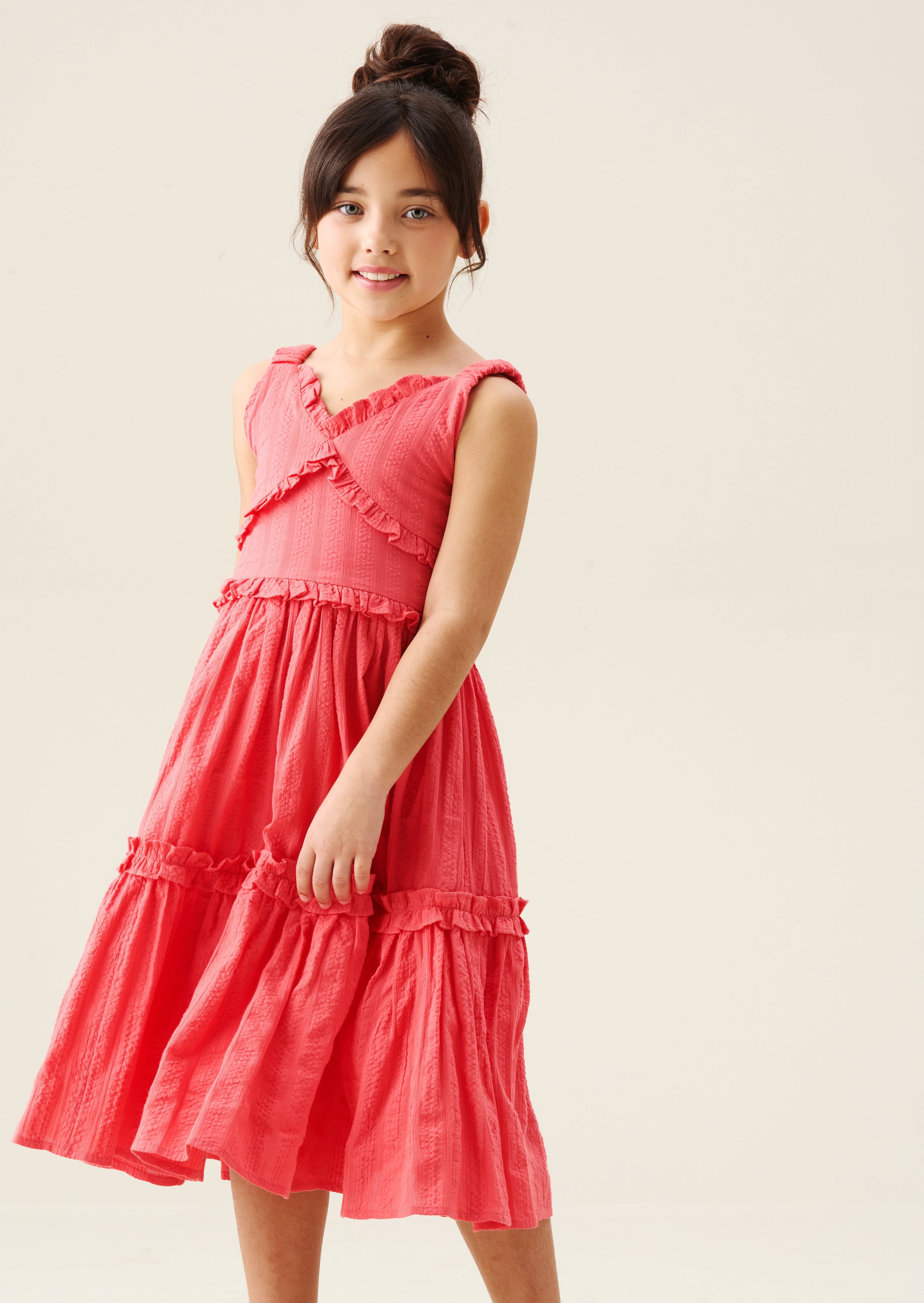 Vestido con volantes en capas Marie Coral