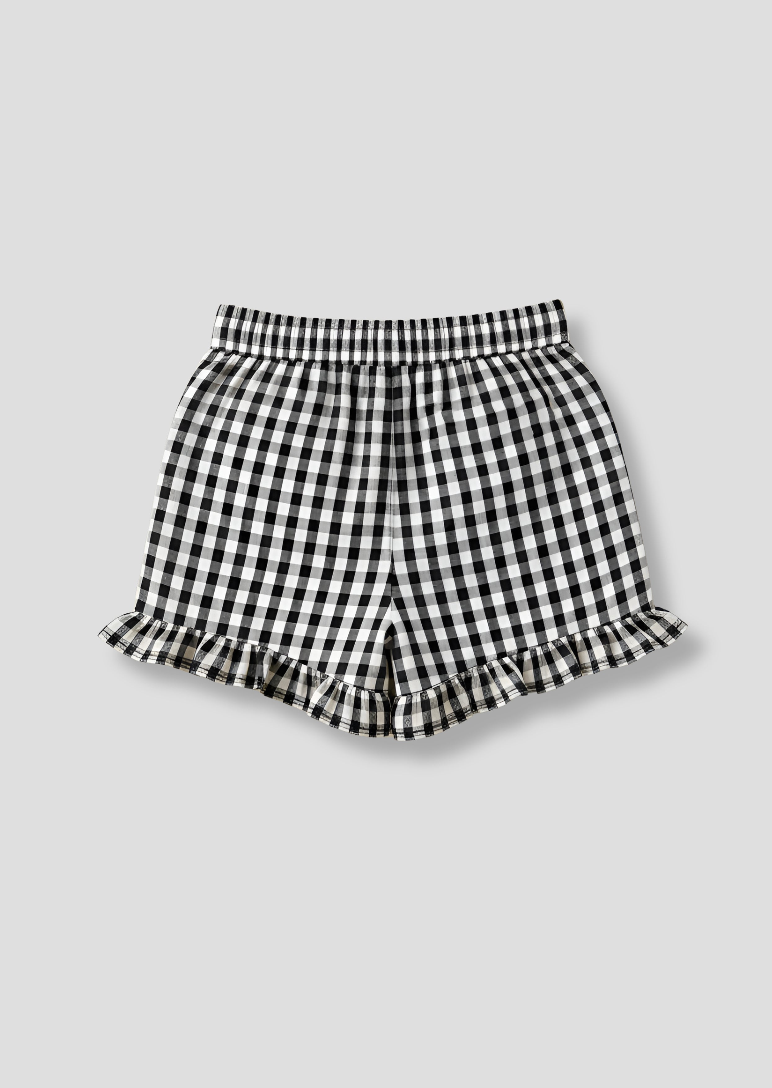 Short a quadretti Megan con volant
