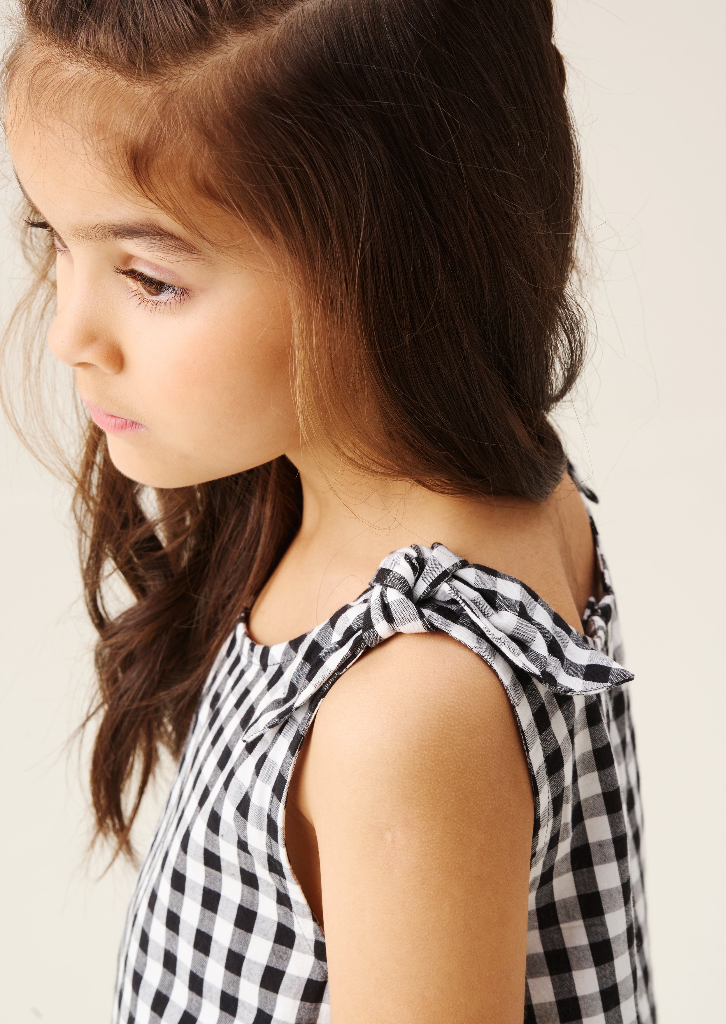 Delilah Black Gingham Dungaree