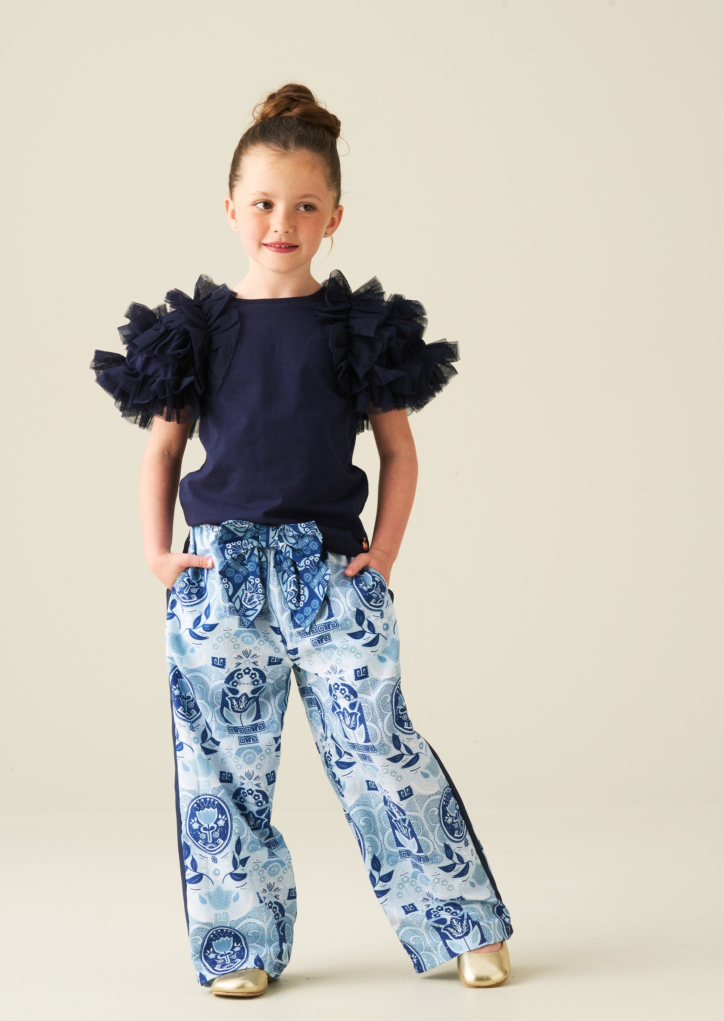 Isabelle Printed Wide Leg Trouser