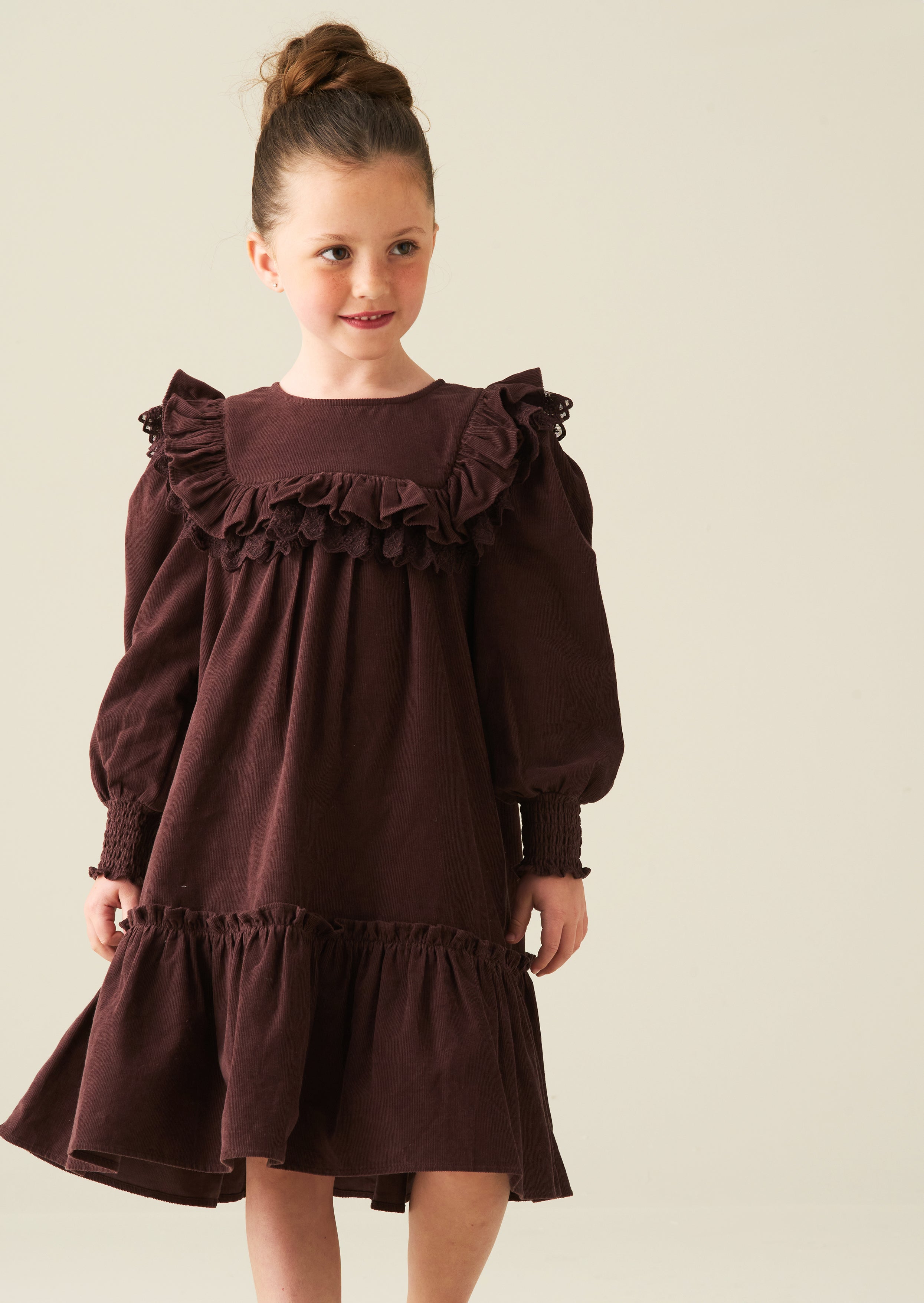 Avery Cord Lace Trim Dress