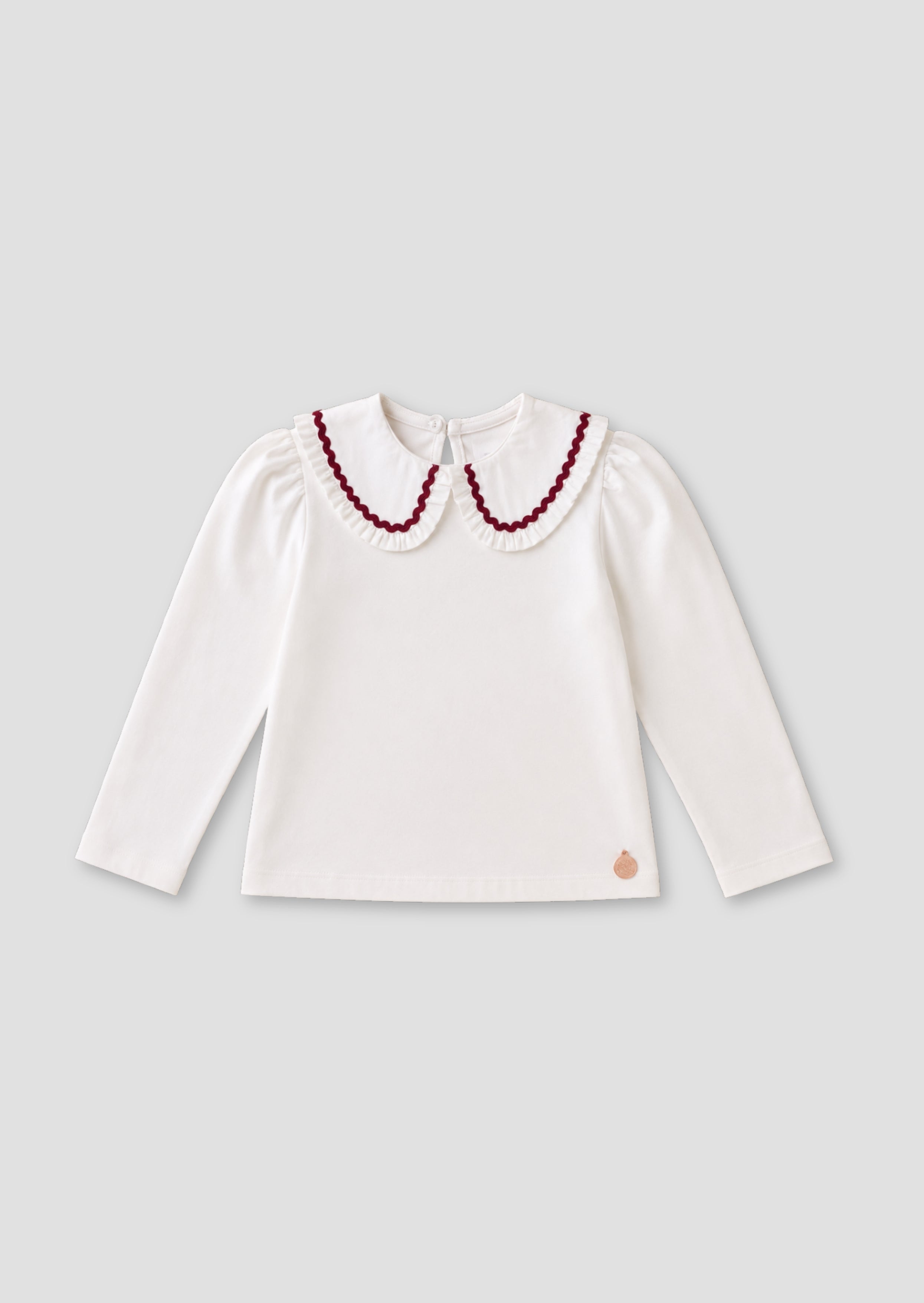 Trinity Woven Collar Long Sleeve Top