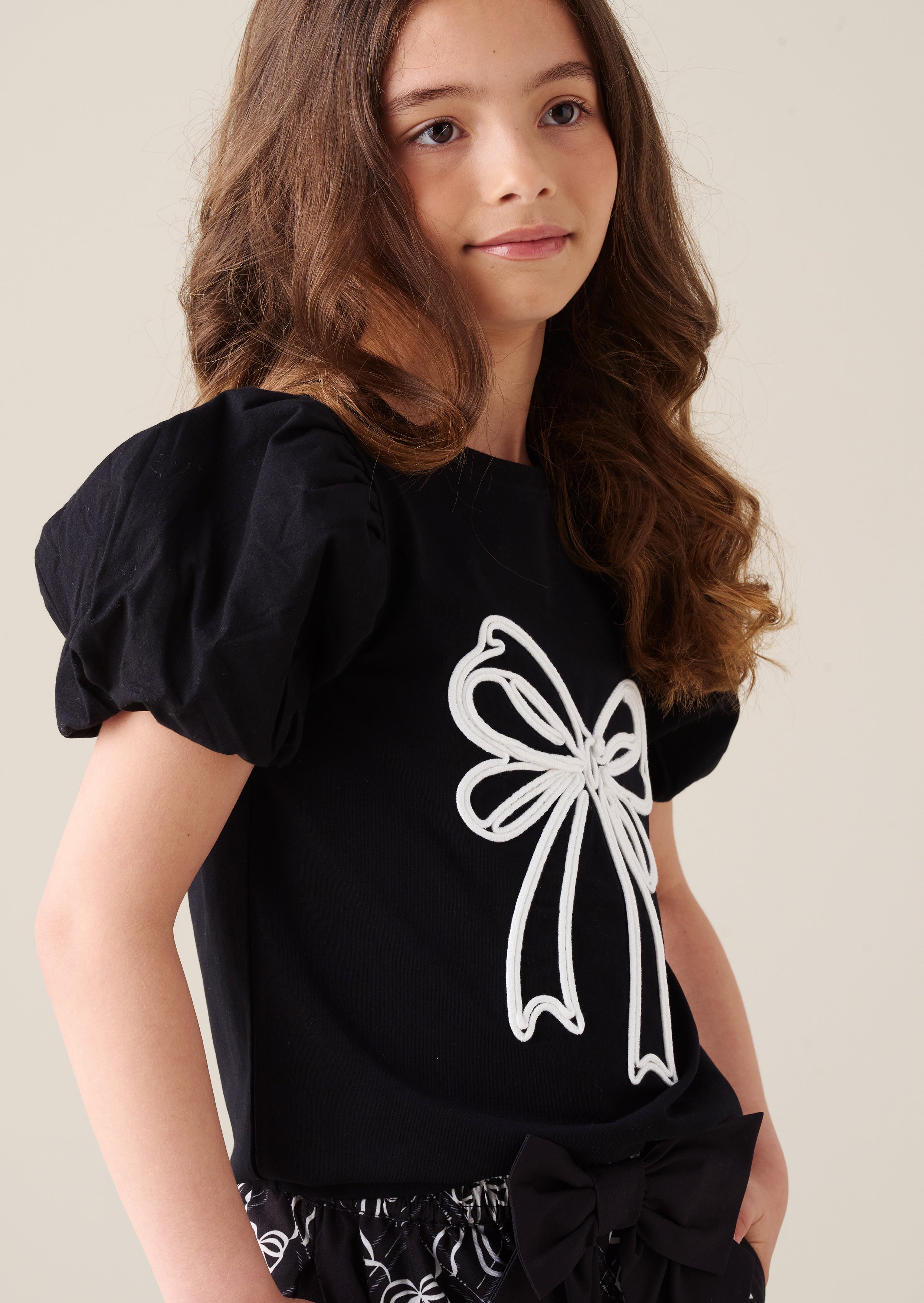 Aofie Bow Embellished Tee