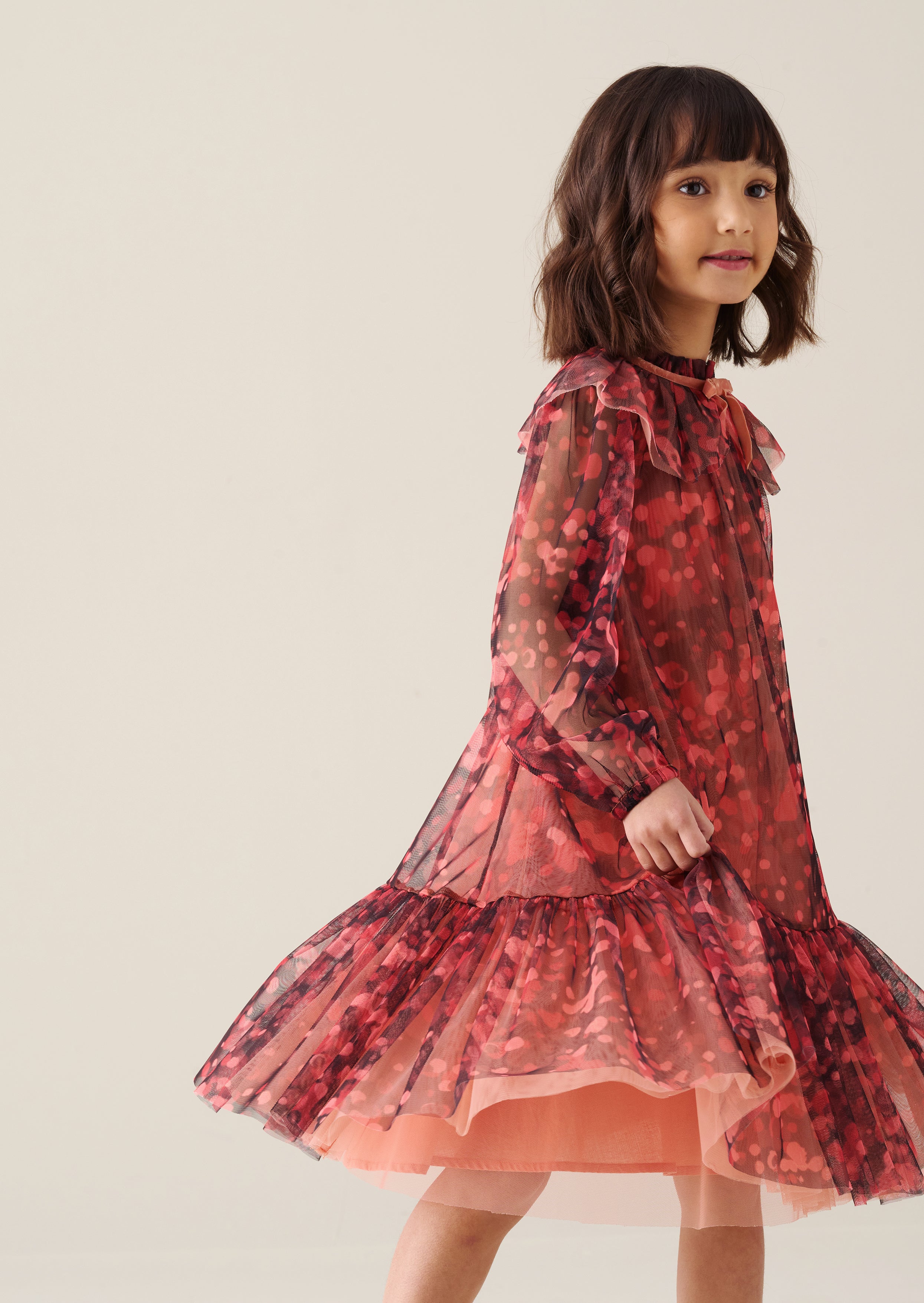 Cleo Collared Mesh Dress