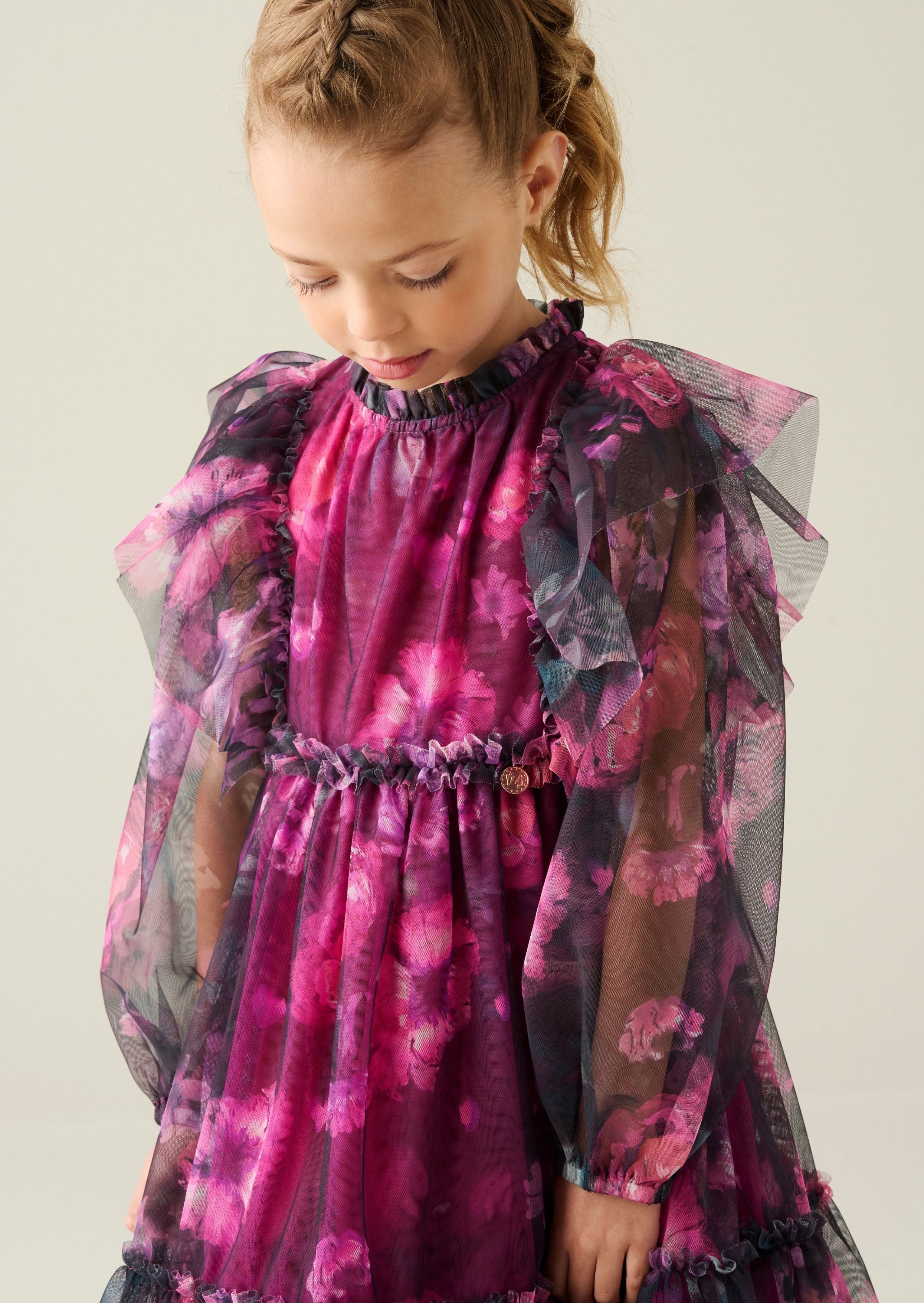 Estella gestuftes Mesh-Kleid