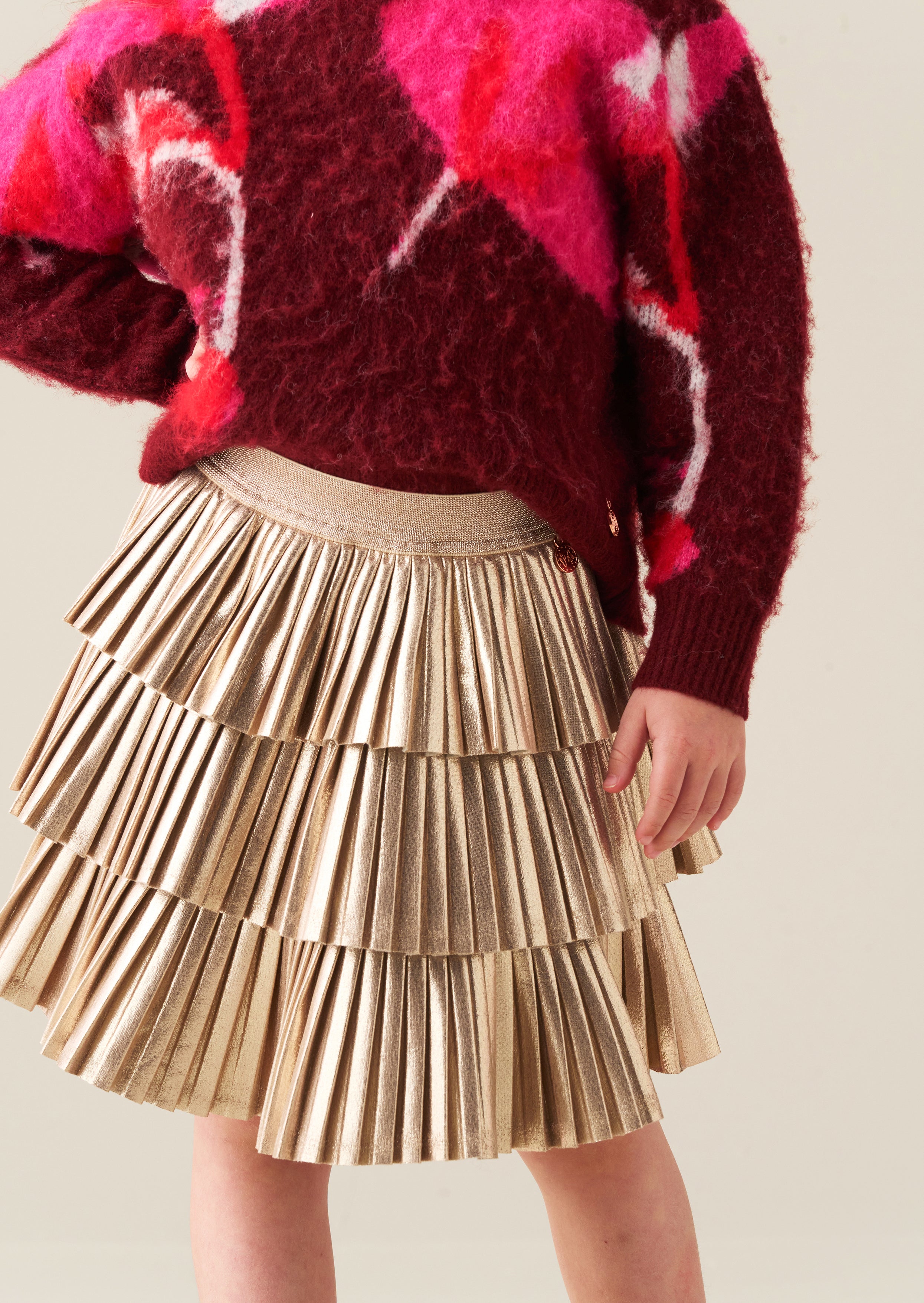 Lucile Metallic Plissierter Rara-Rock