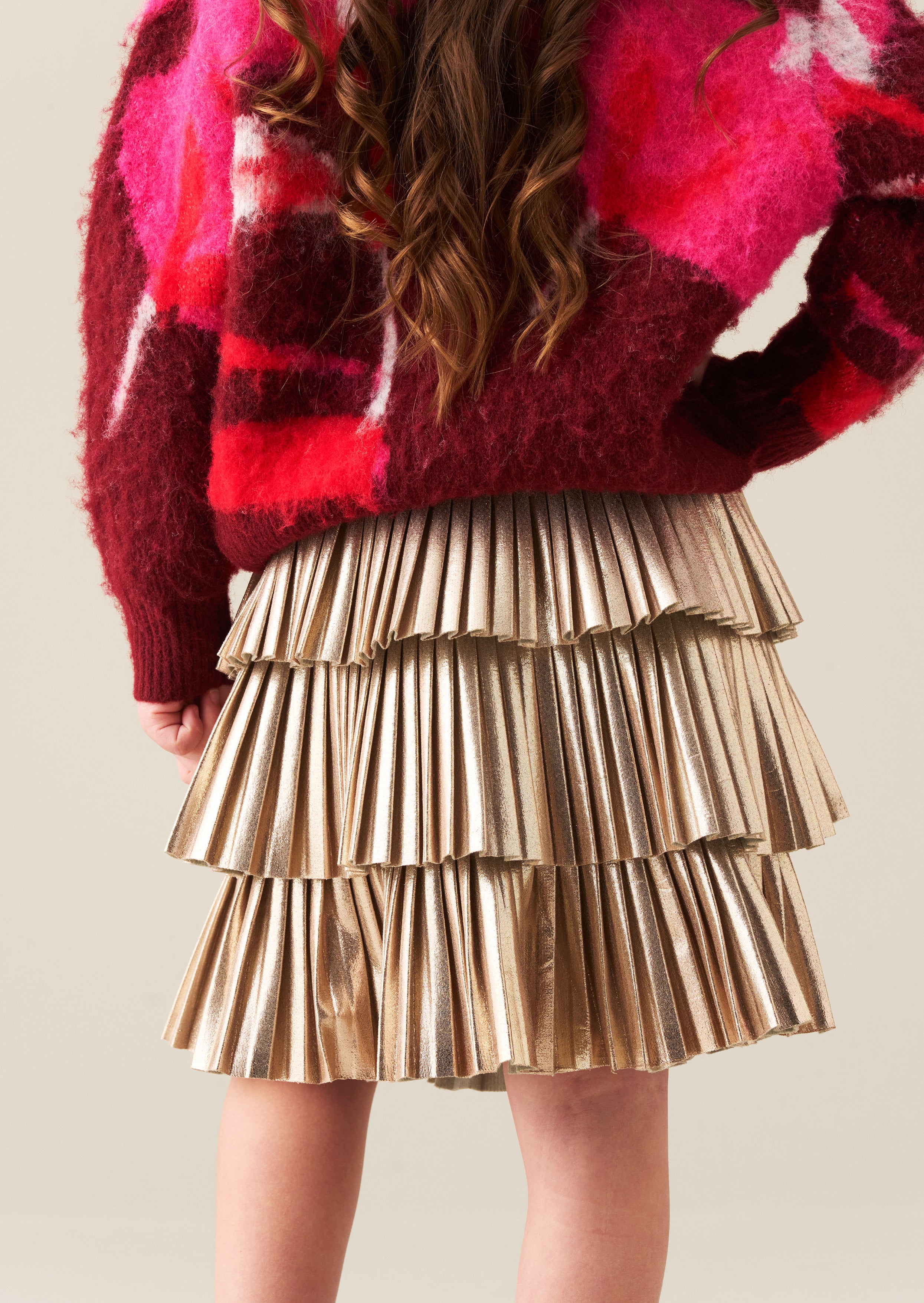 Lucile Metallic Plissierter Rara-Rock