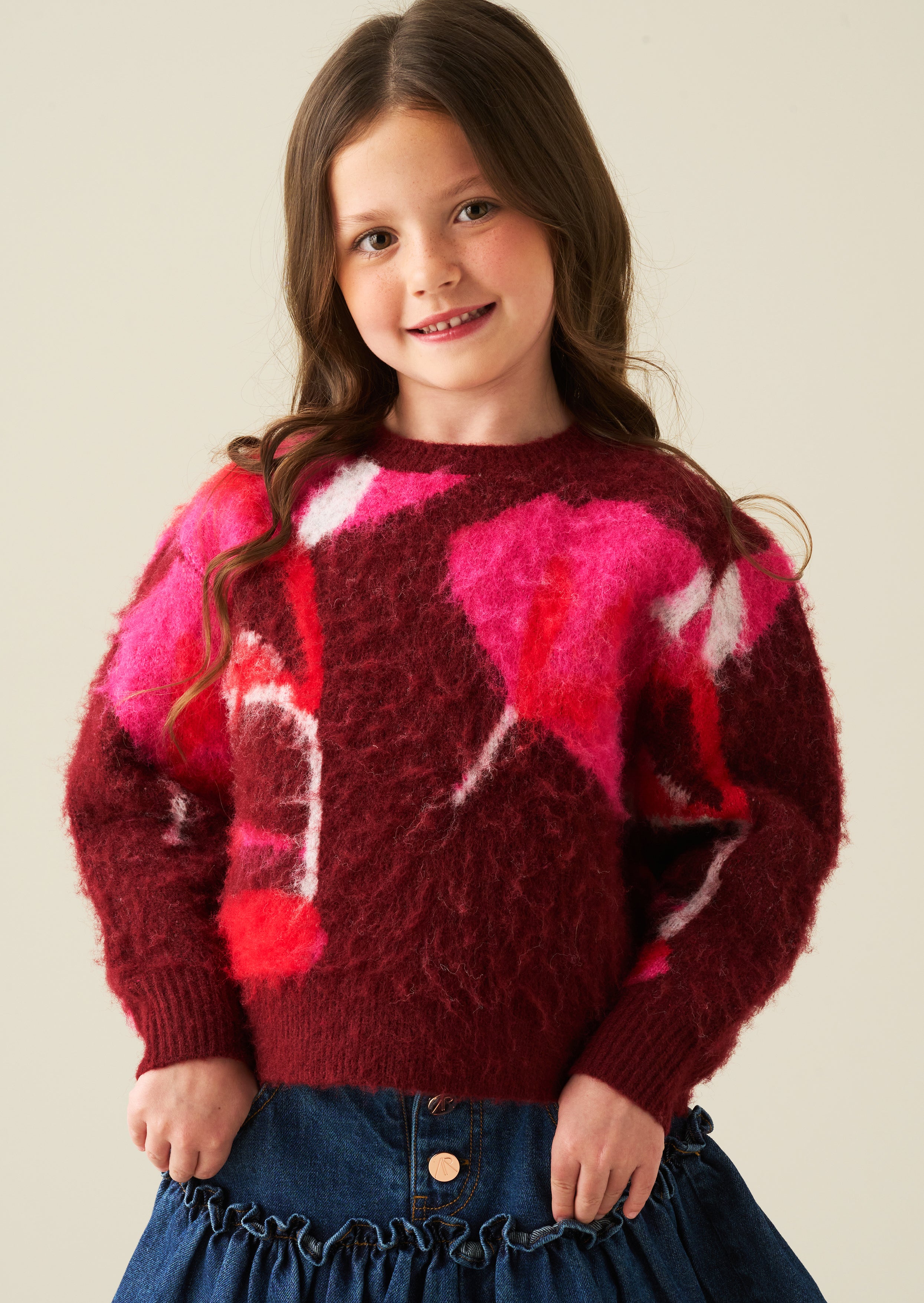 Sweter z dzianiny typu brushed Ellie Flower