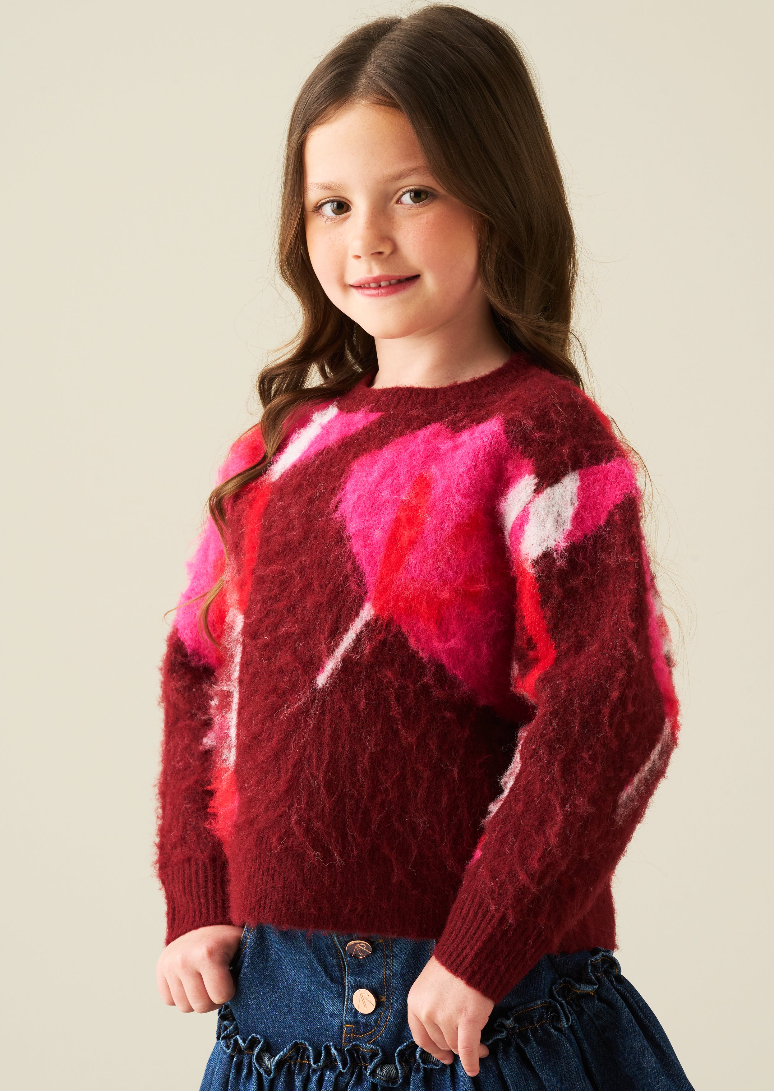 Sweter z dzianiny typu brushed Ellie Flower