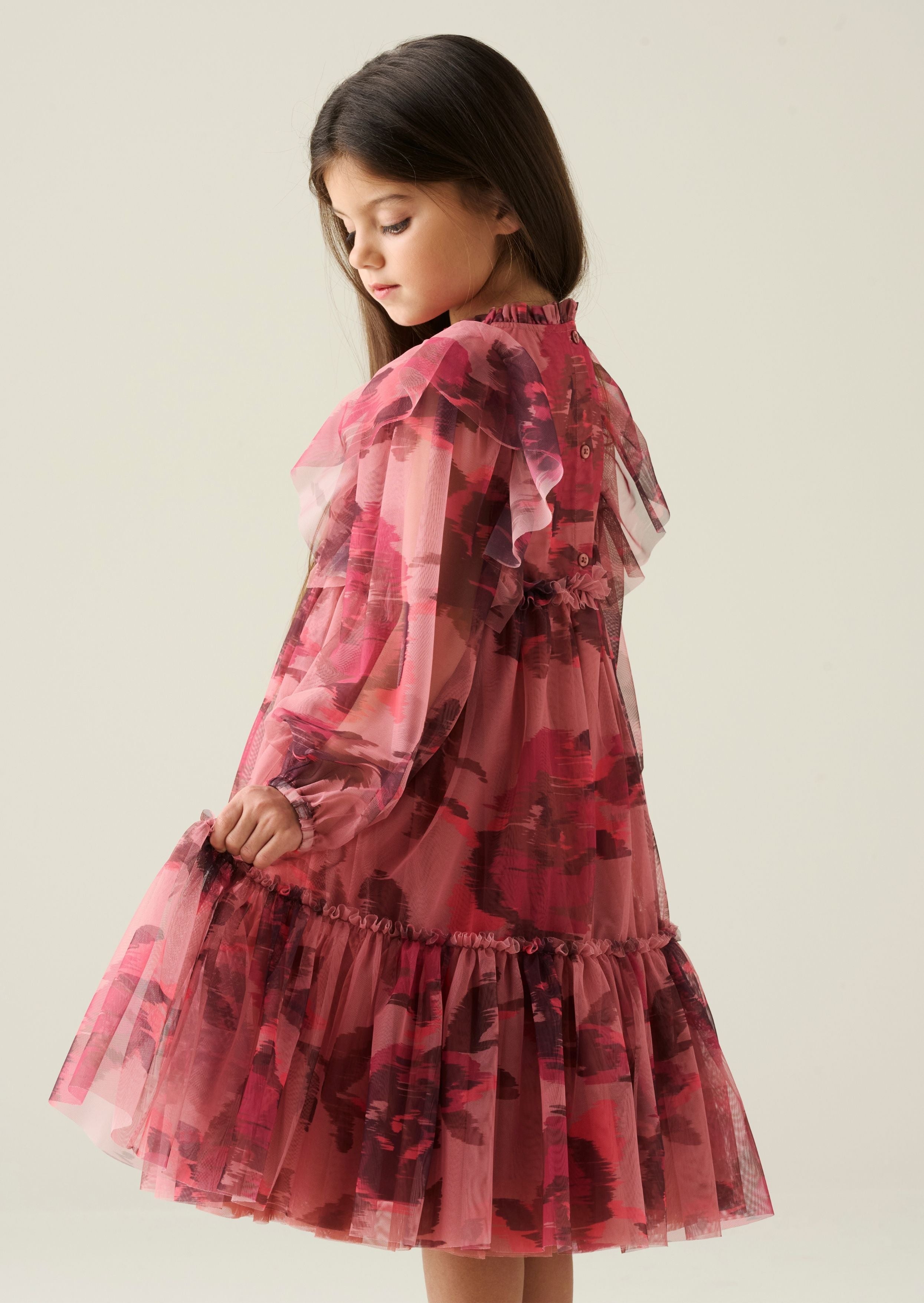 Estella gestuftes Mesh-Kleid