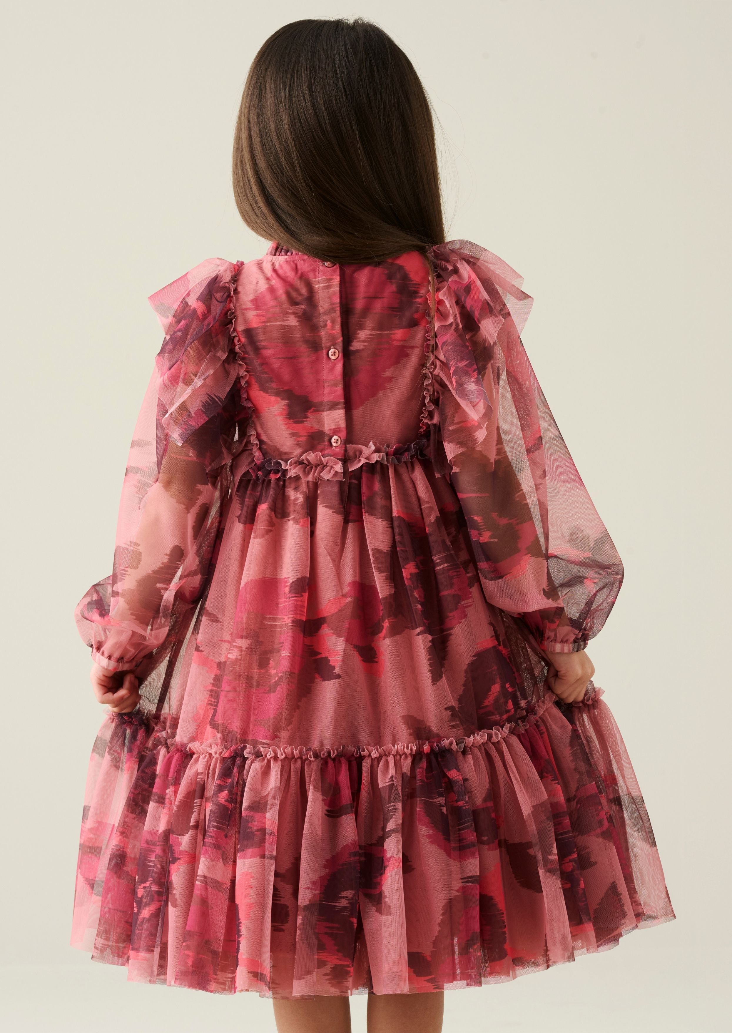 Estella gestuftes Mesh-Kleid
