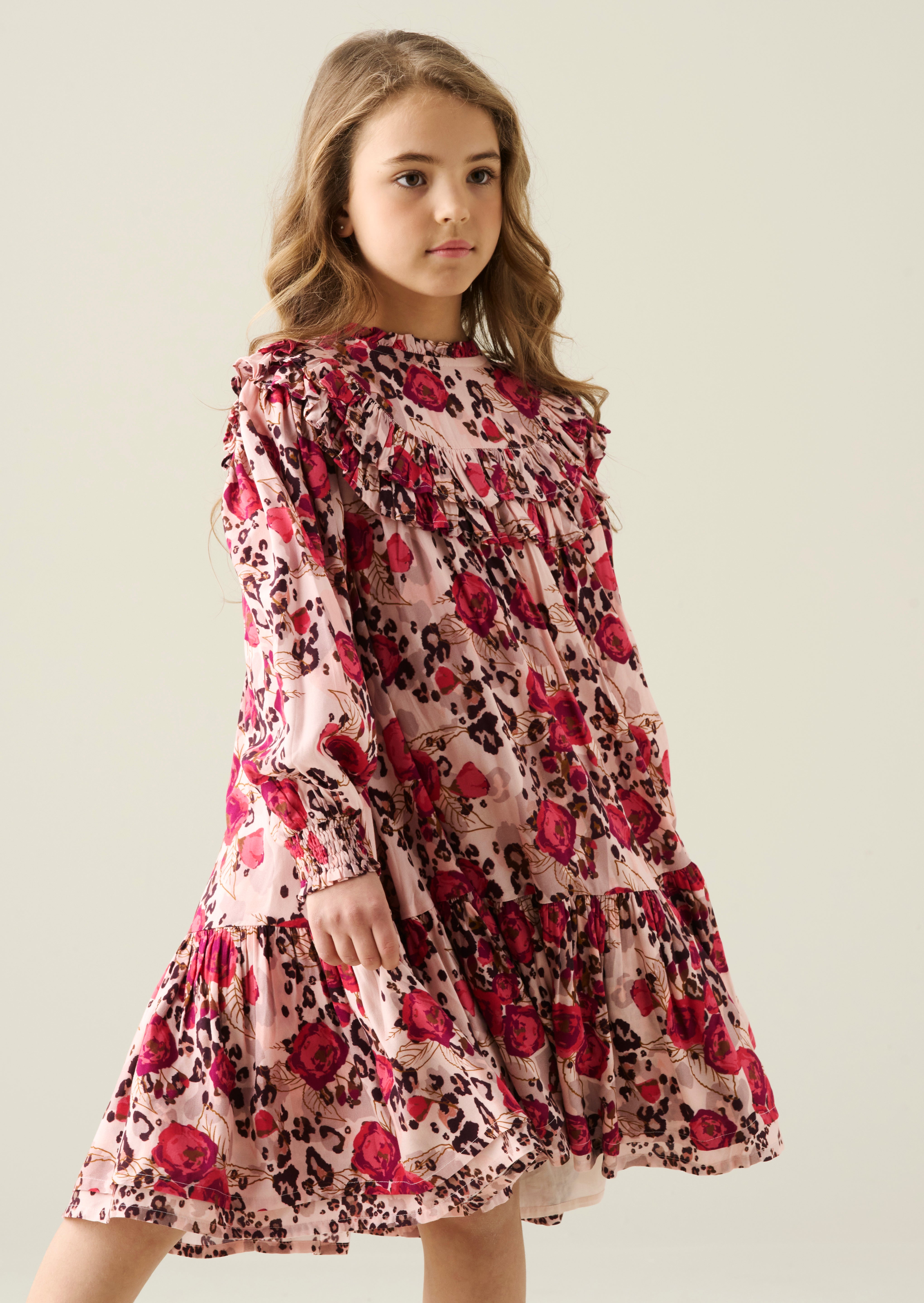 Lyra Animal Rose Print Dress