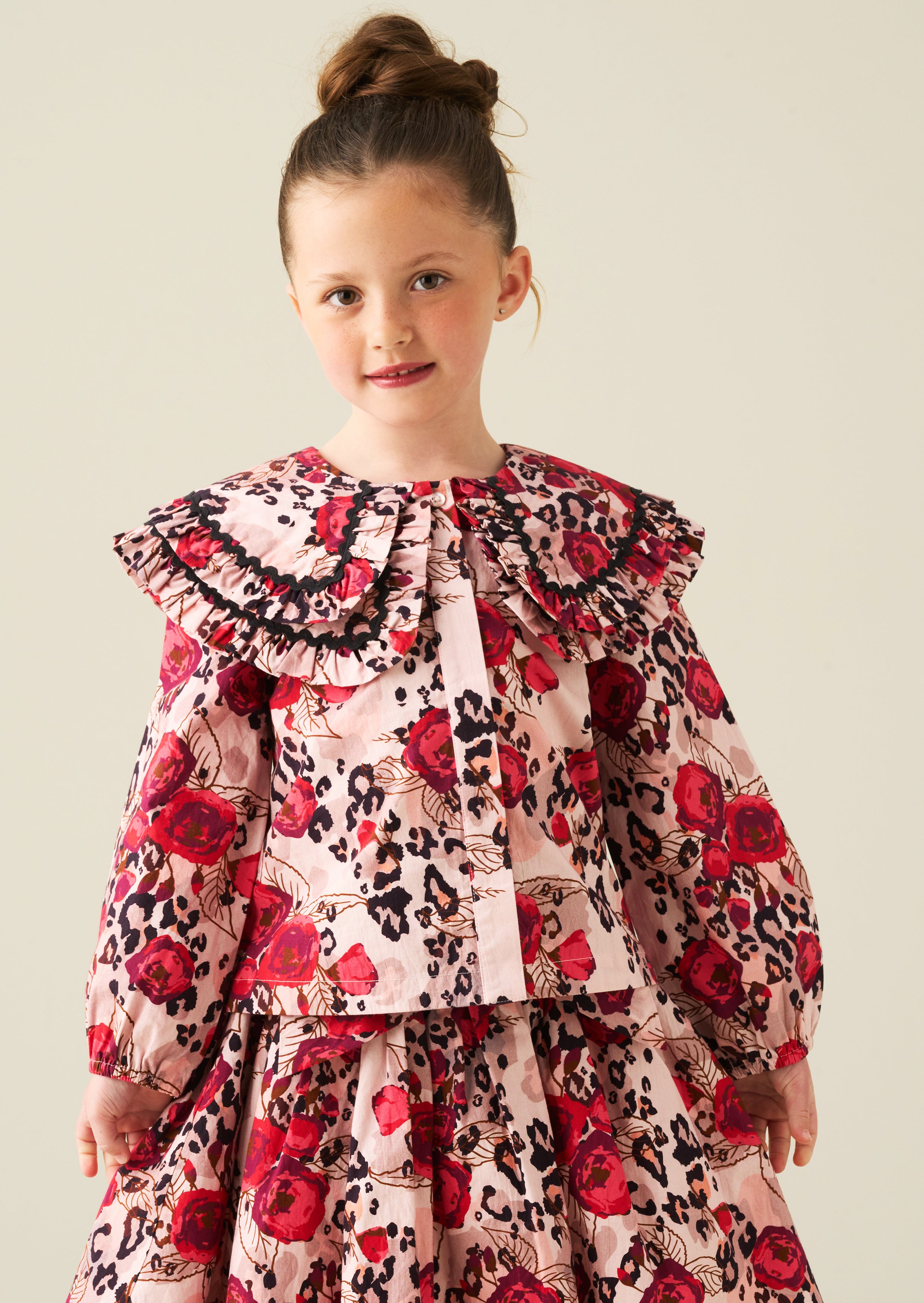 Blusa Lyra con stampa animalier rosa