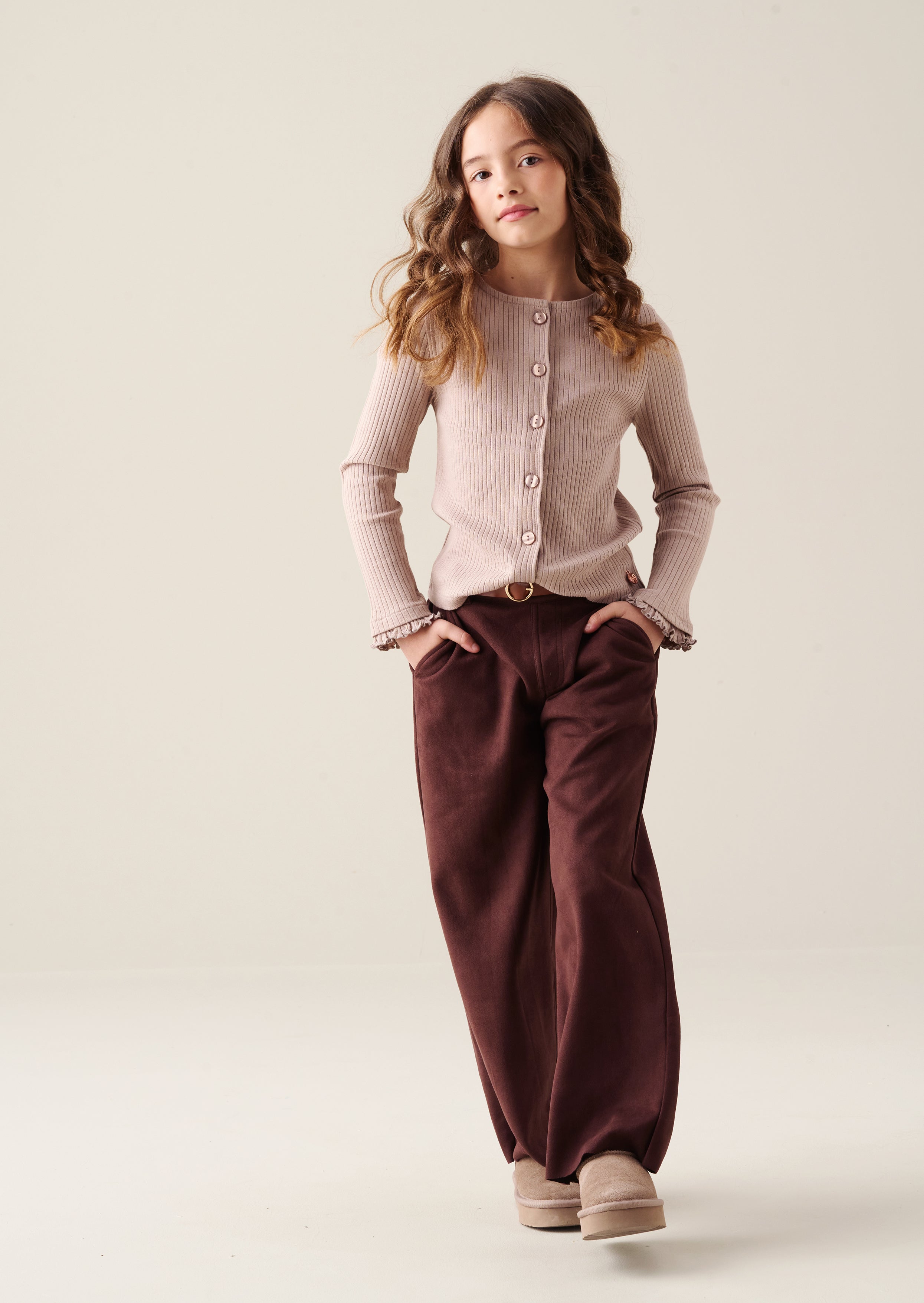 Kaia Suedette Wide Leg Trousers