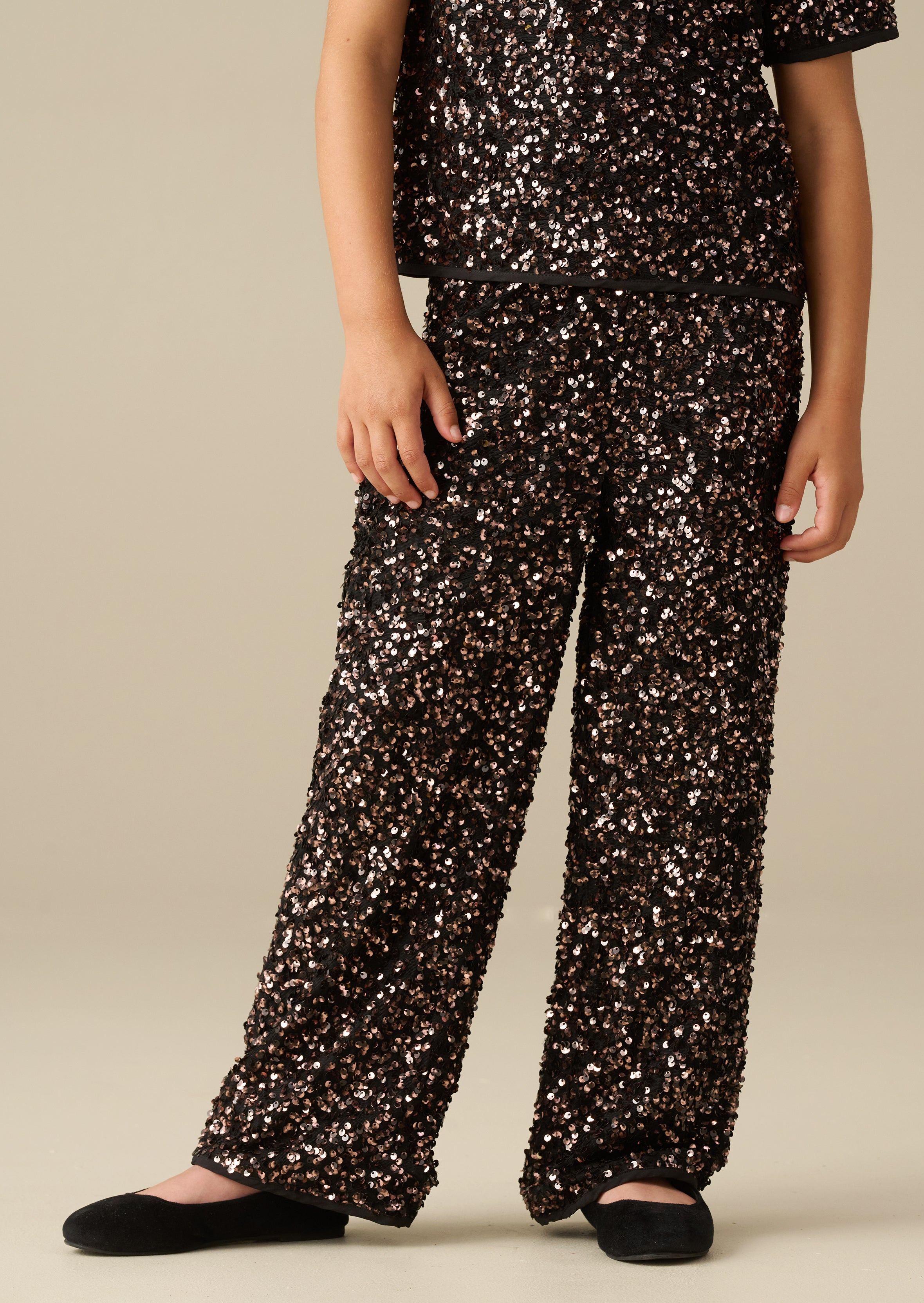 Leona Black Sequin Trousers