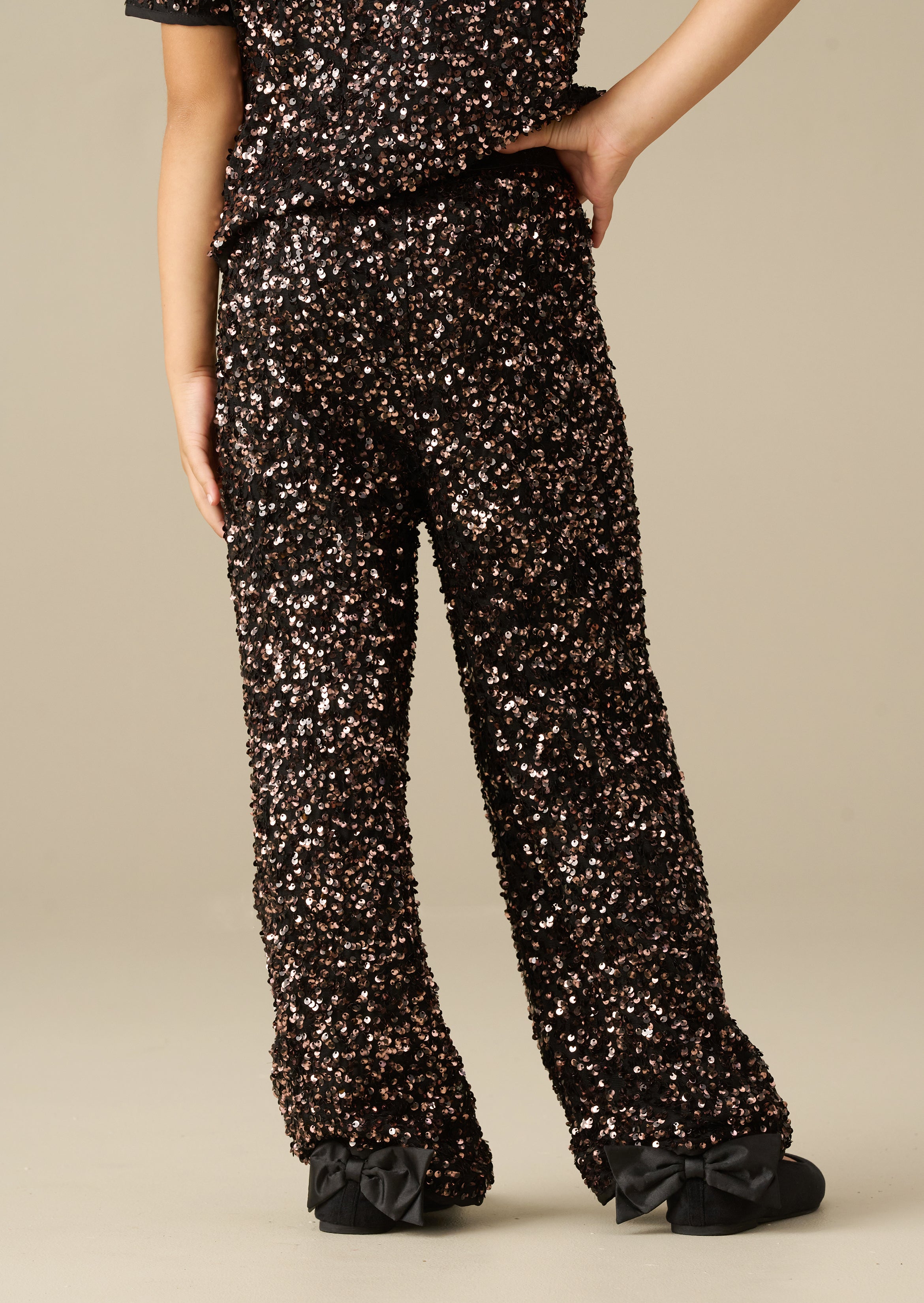 Leona Black Sequin Trousers