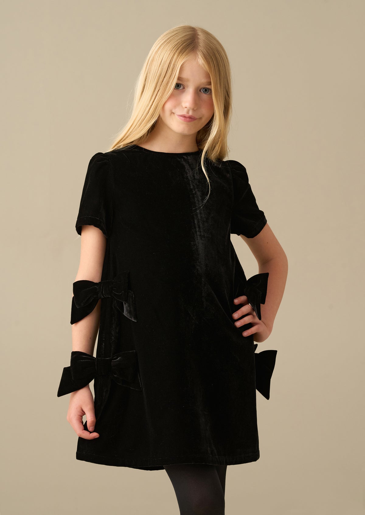Olivia Velvet Bow Dress