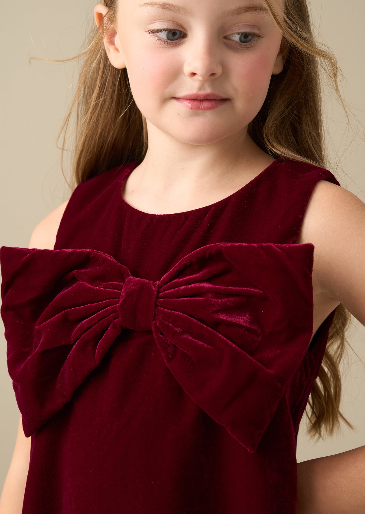 Clea Velvet Bow Shift Dress