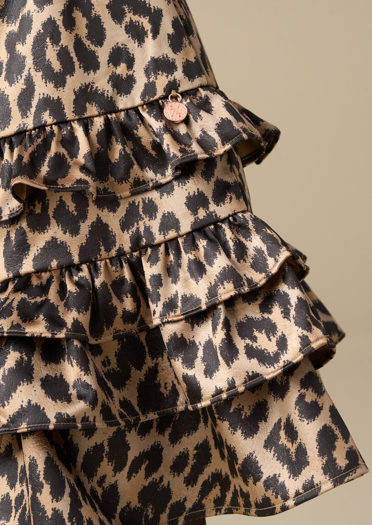 Seren Leopard Print Layered Frill Dress
