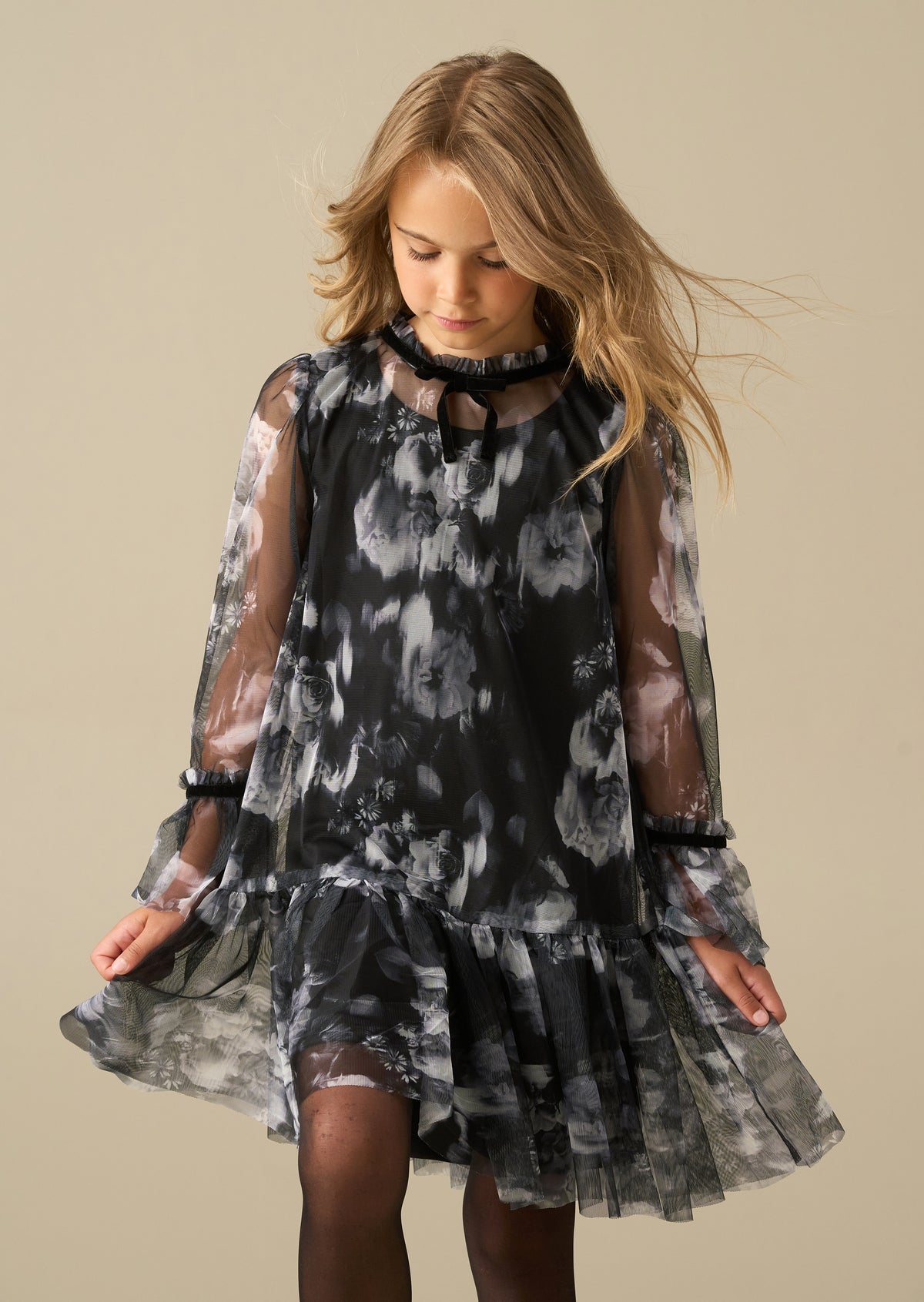 Robe Neve en mesh à motifs floraux
