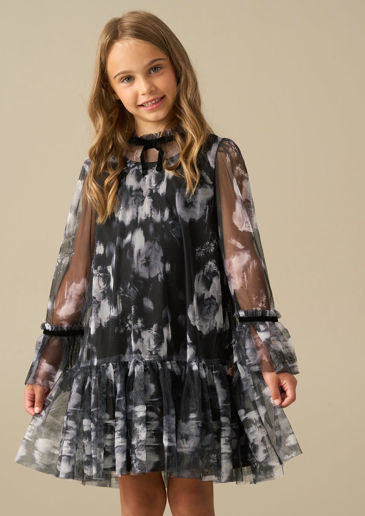 Robe Neve en mesh à motifs floraux