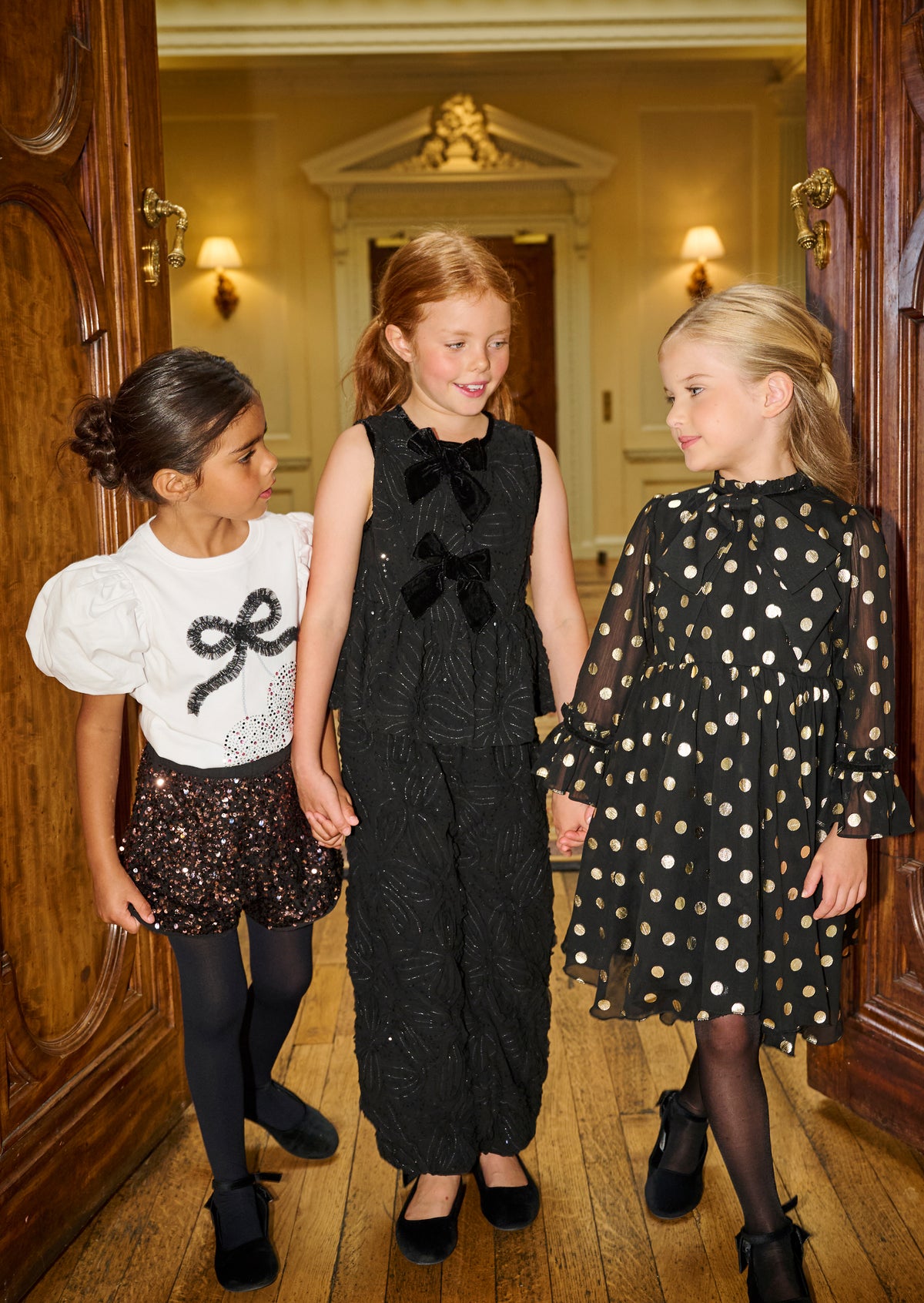 Dakota Black Polkadot Bow Dress