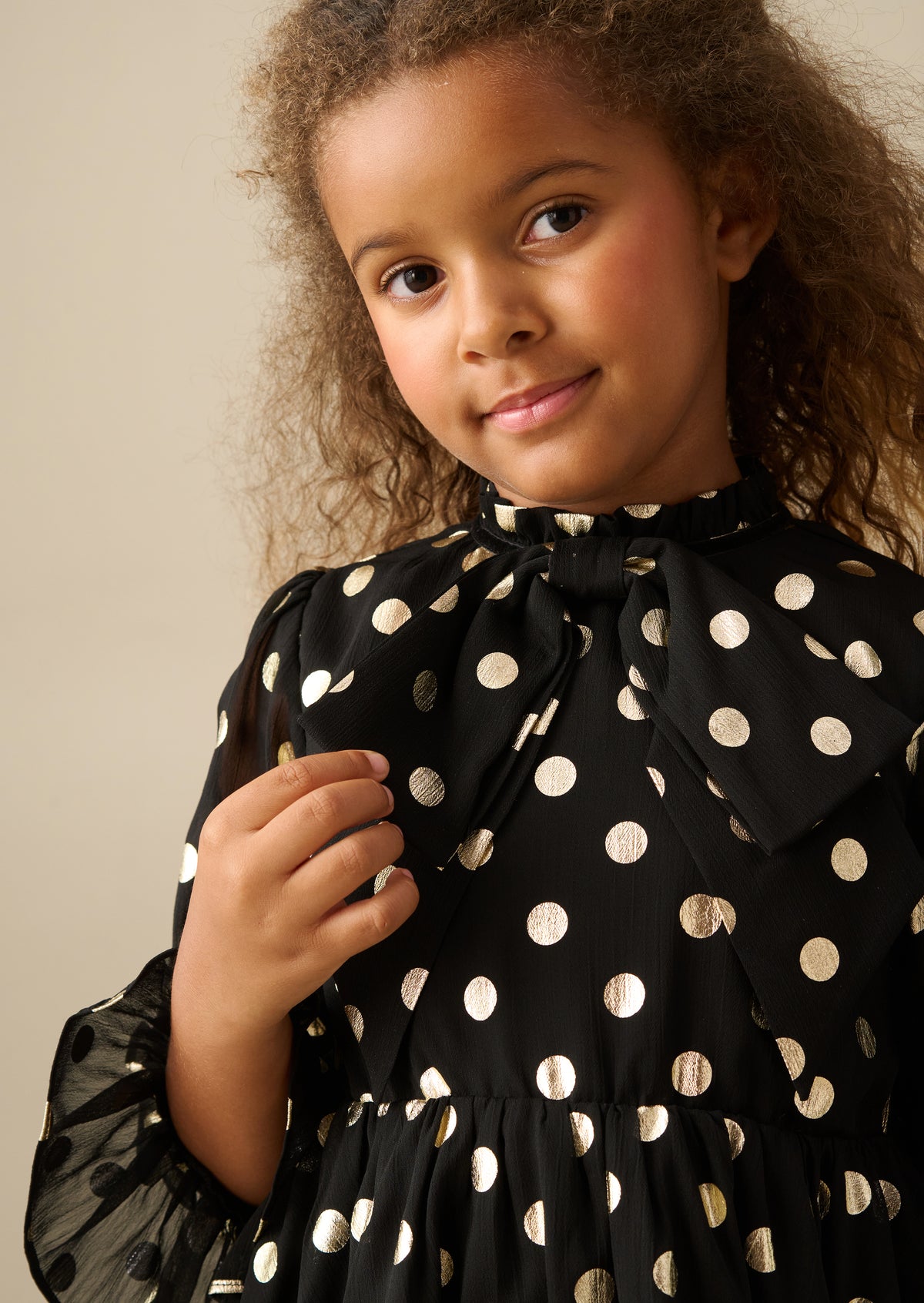 Dakota Black Polkadot Bow Dress