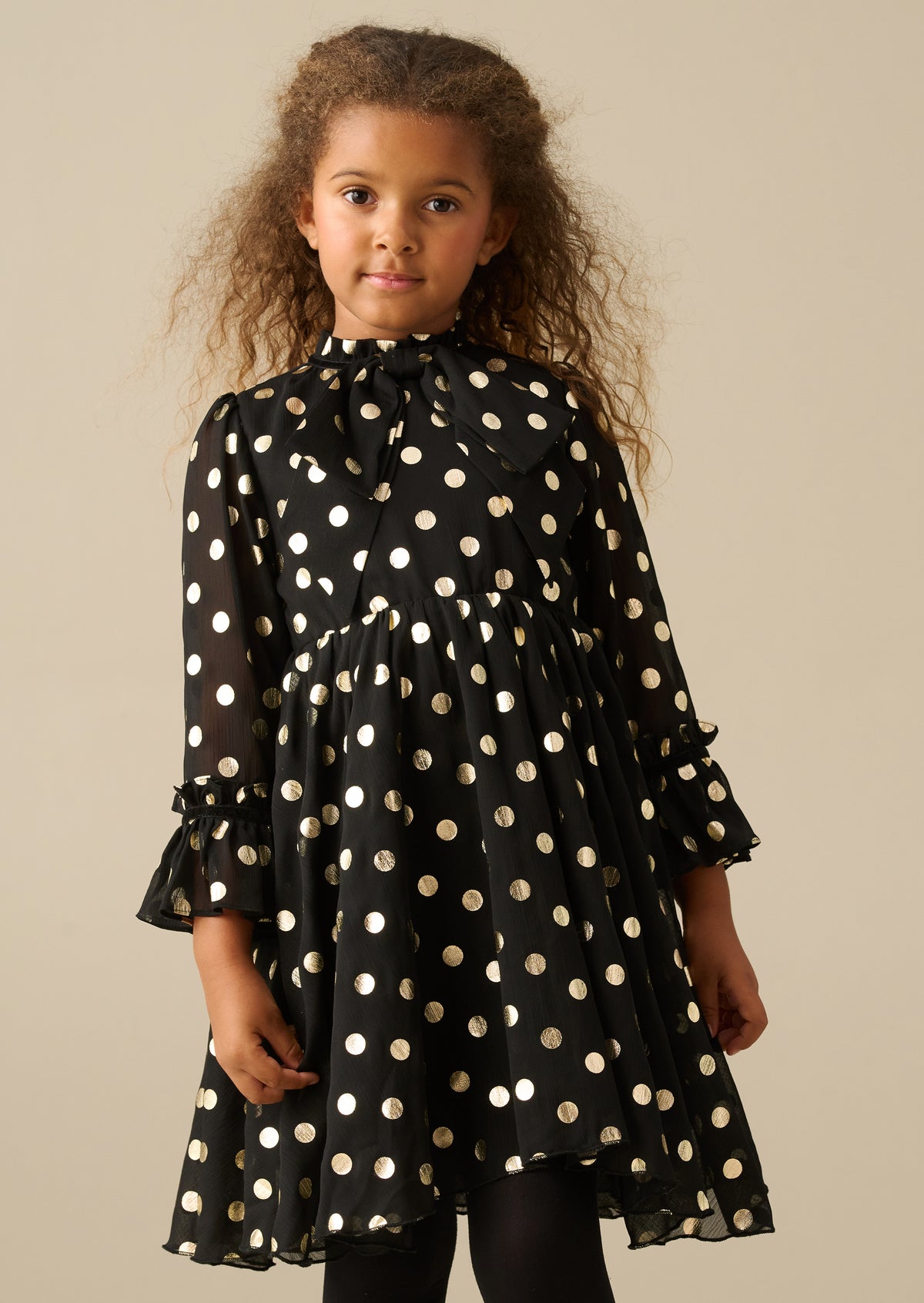 Dakota Black Polkadot Bow Dress