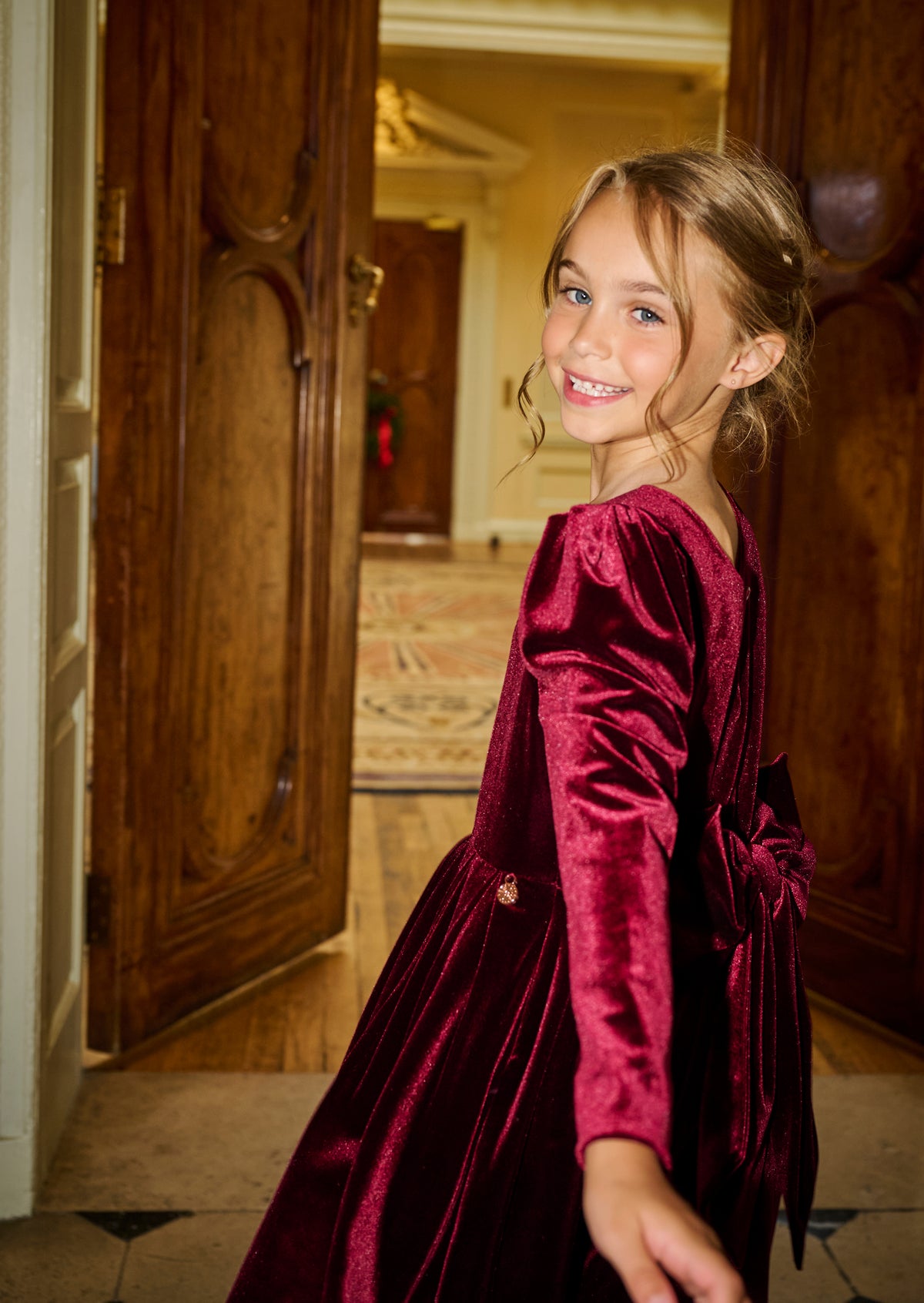 Grace Velvet Bow Back Dress