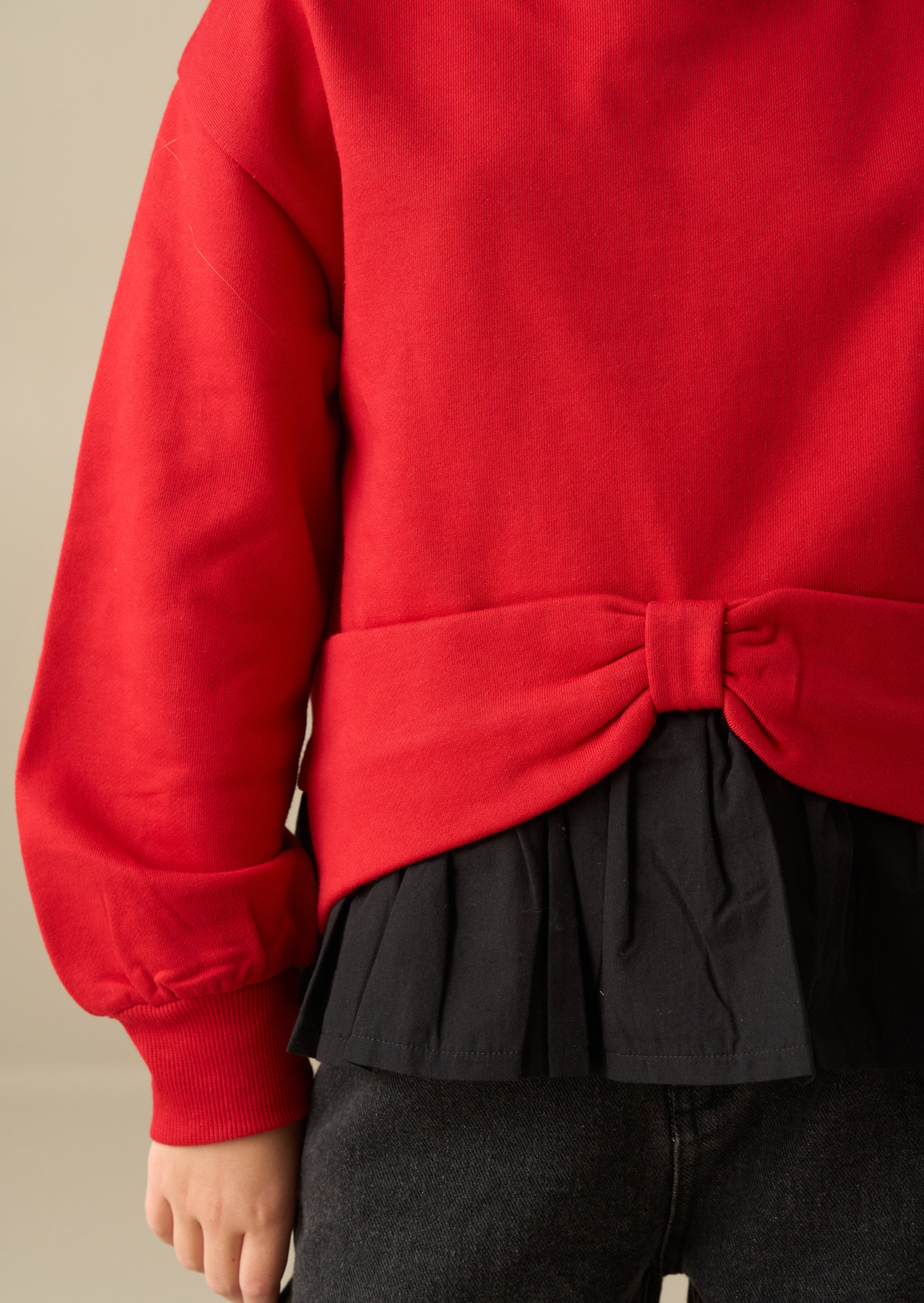 Ettie Mock Shirt Bow Sweat