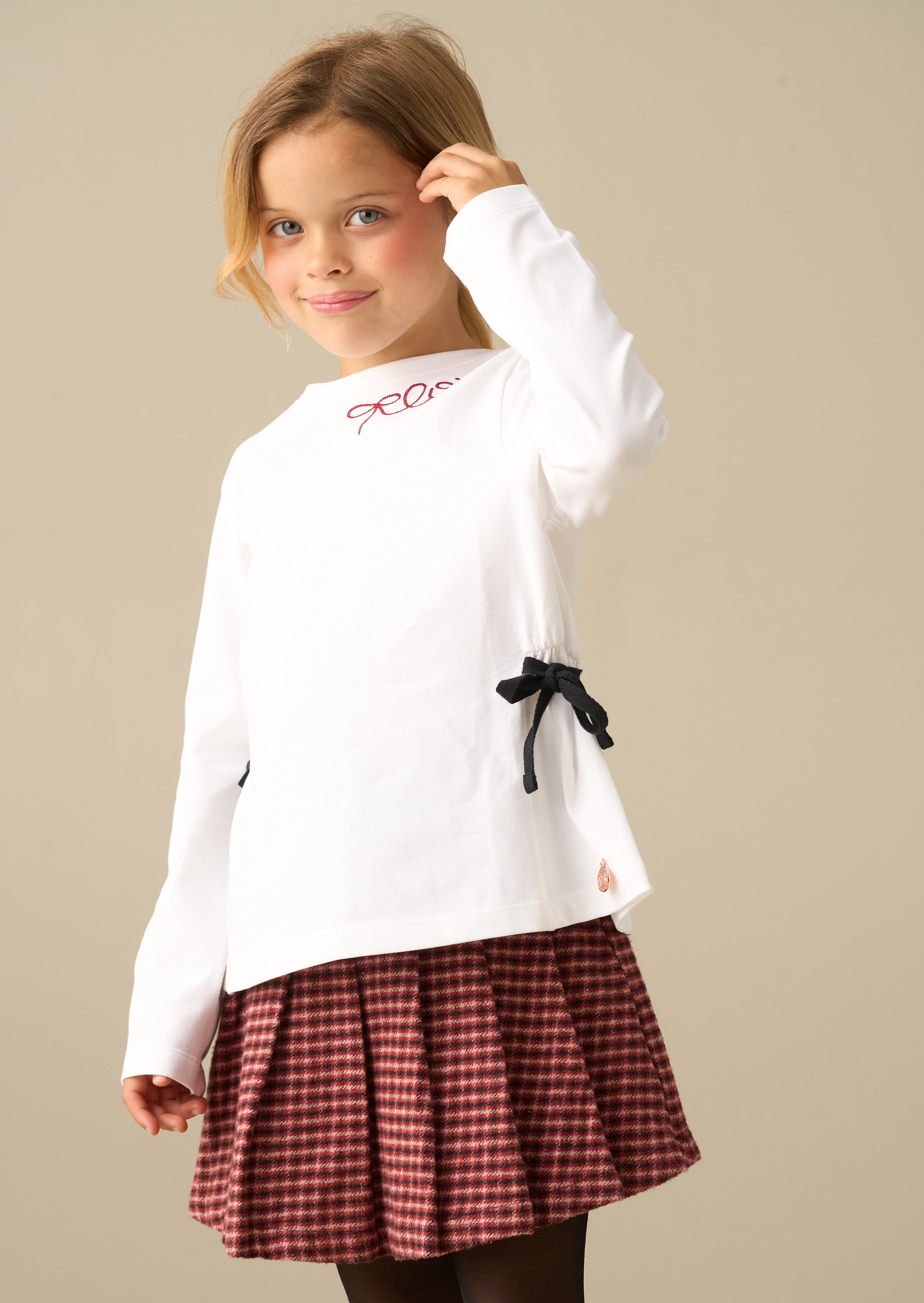 Betsy Gathered Waist Long Sleeved Top