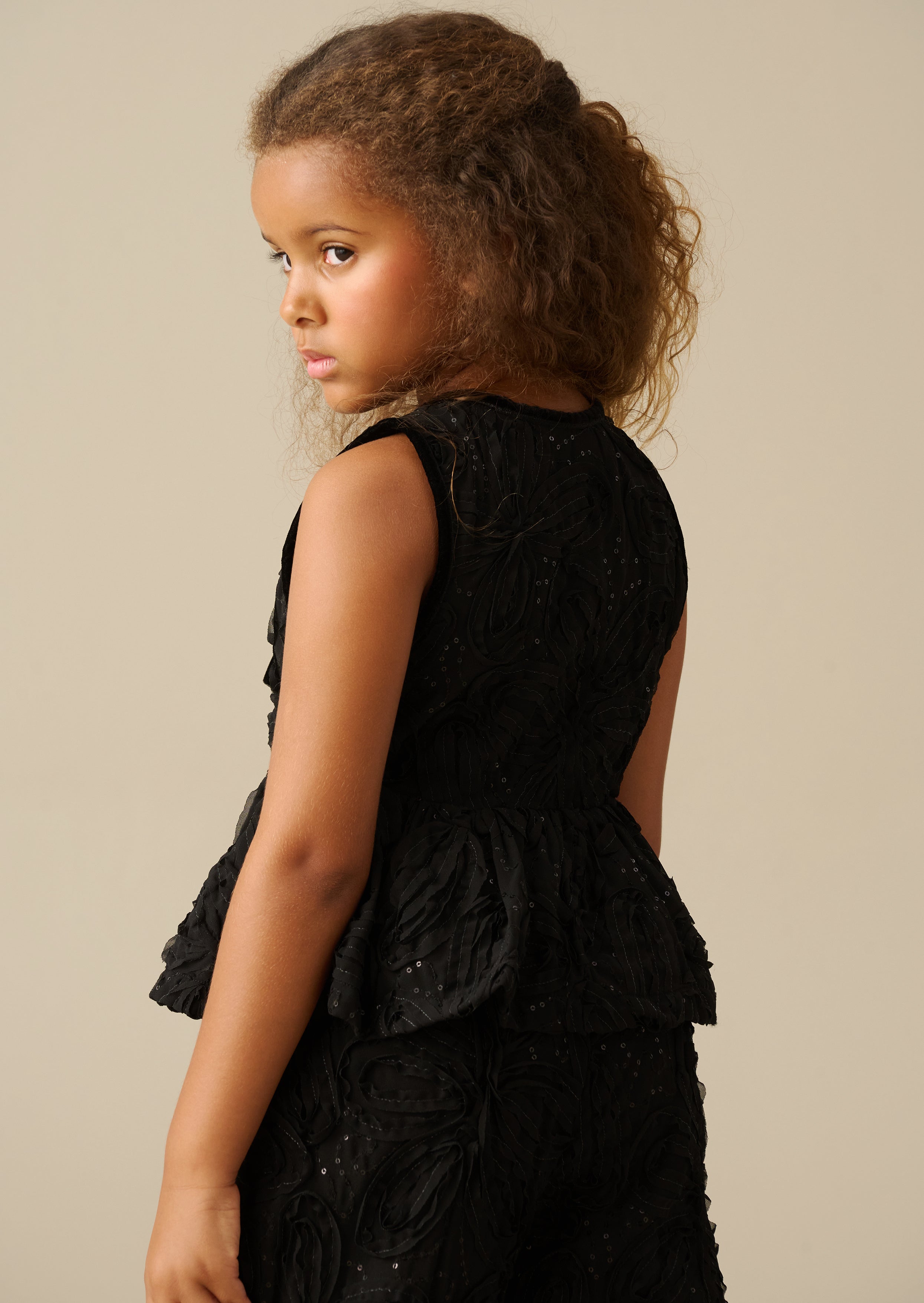 Mara Embellished Bow Peplum Top