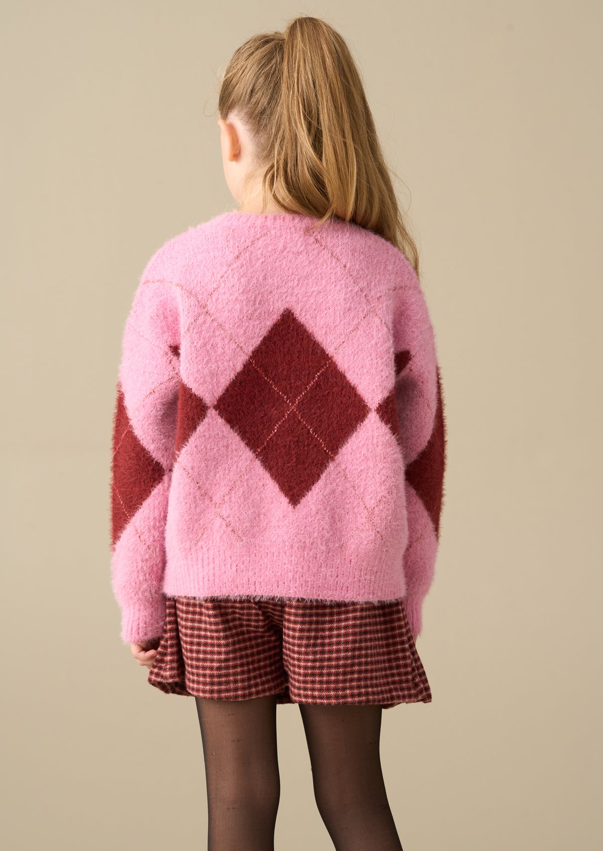 Sara Bow Diamond Knitted Jumper