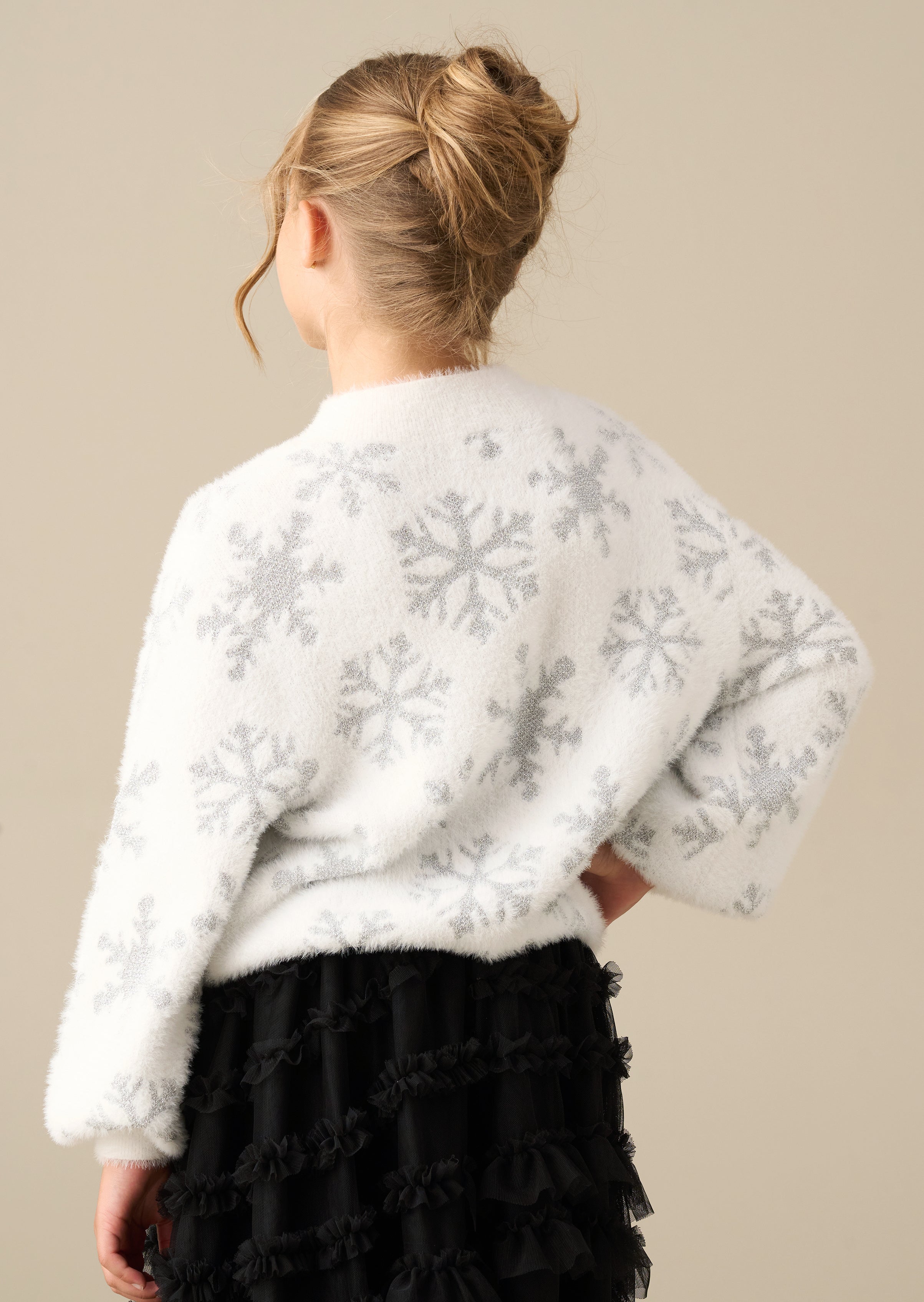 Ana Silver Snowflake Eyelash Jumper