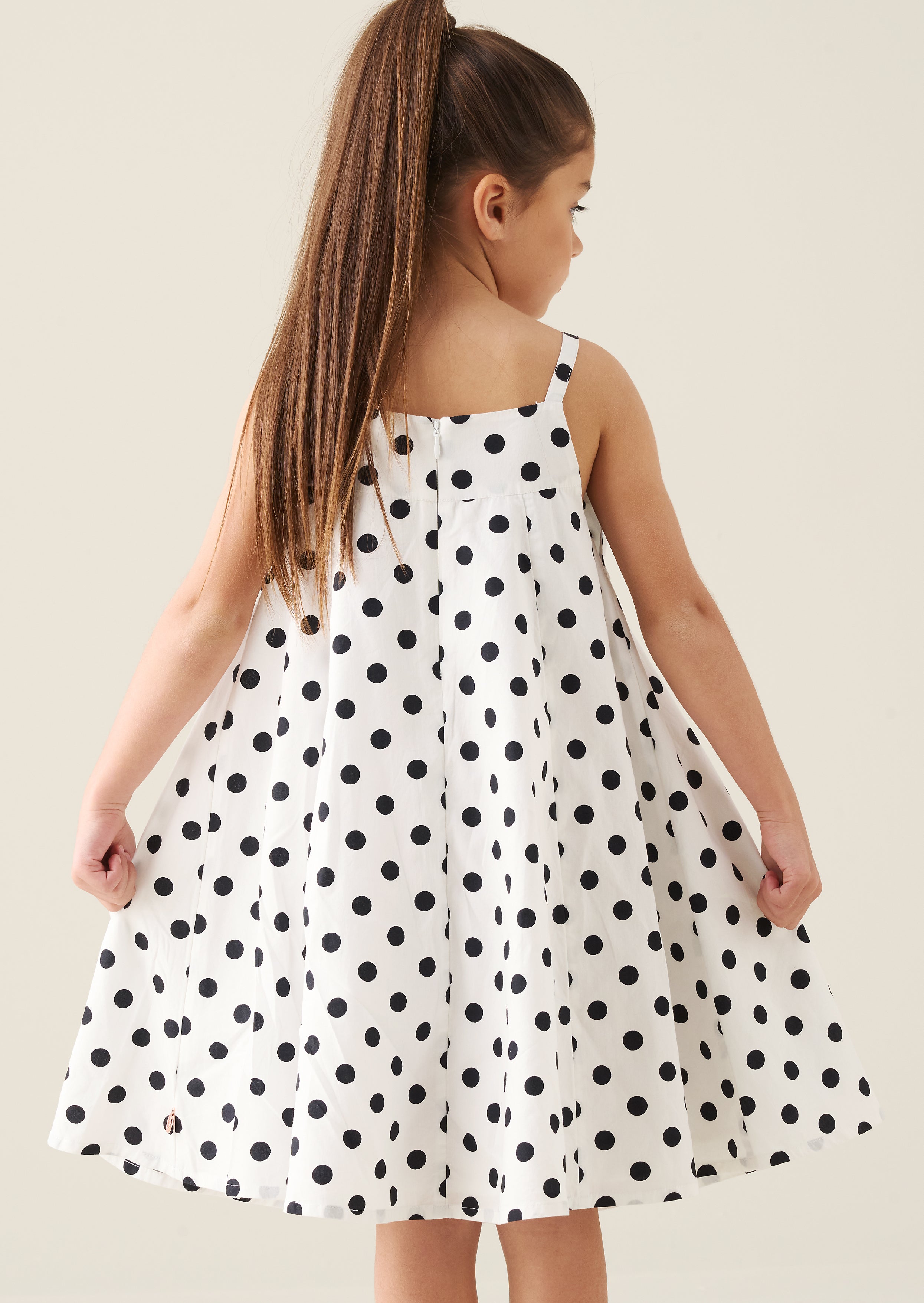 Robe Libby à nœud et pois